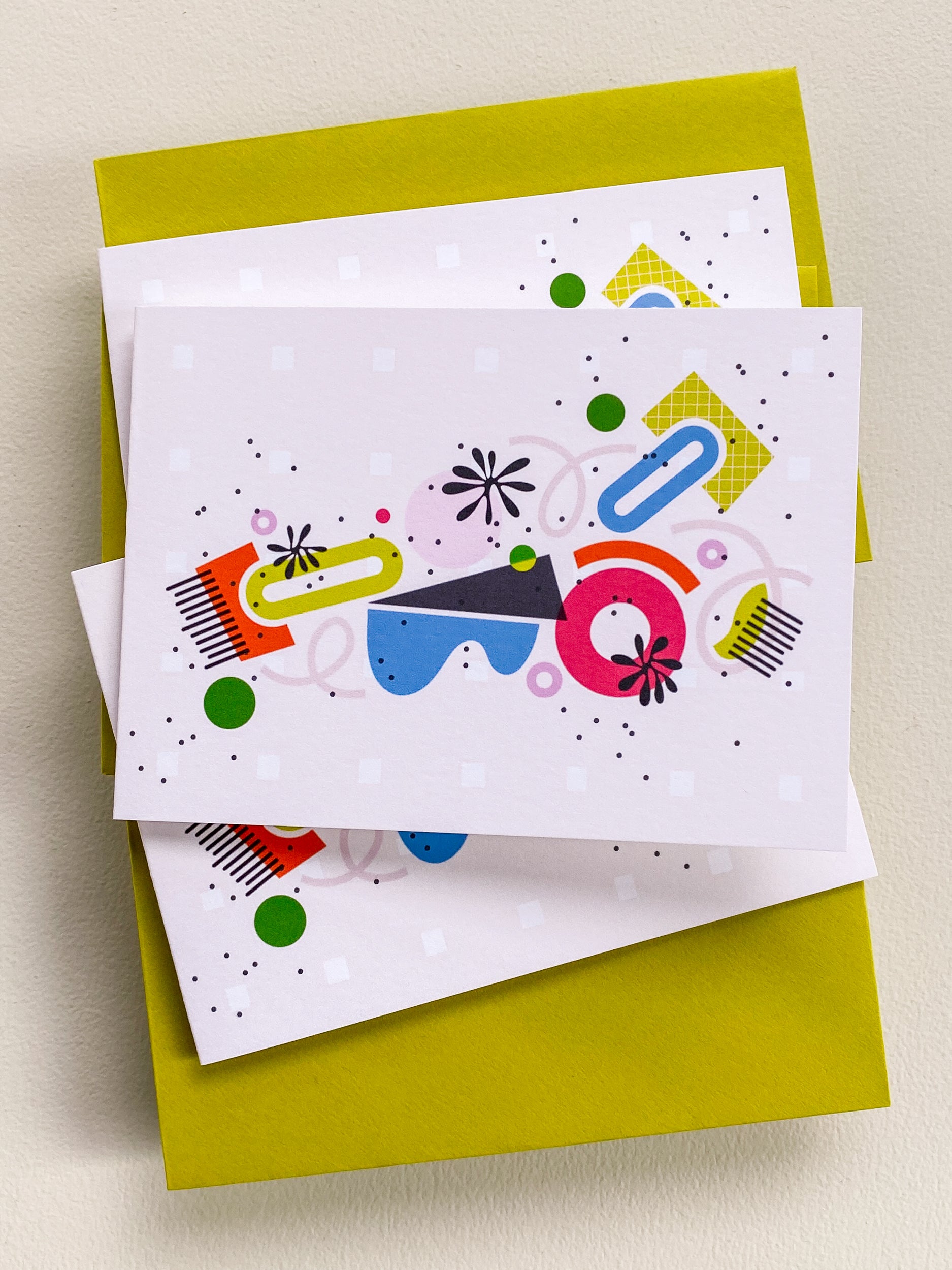 Bold Shapes Note Card Set – 3.5x4.875 Folded Cards (Set of 3)