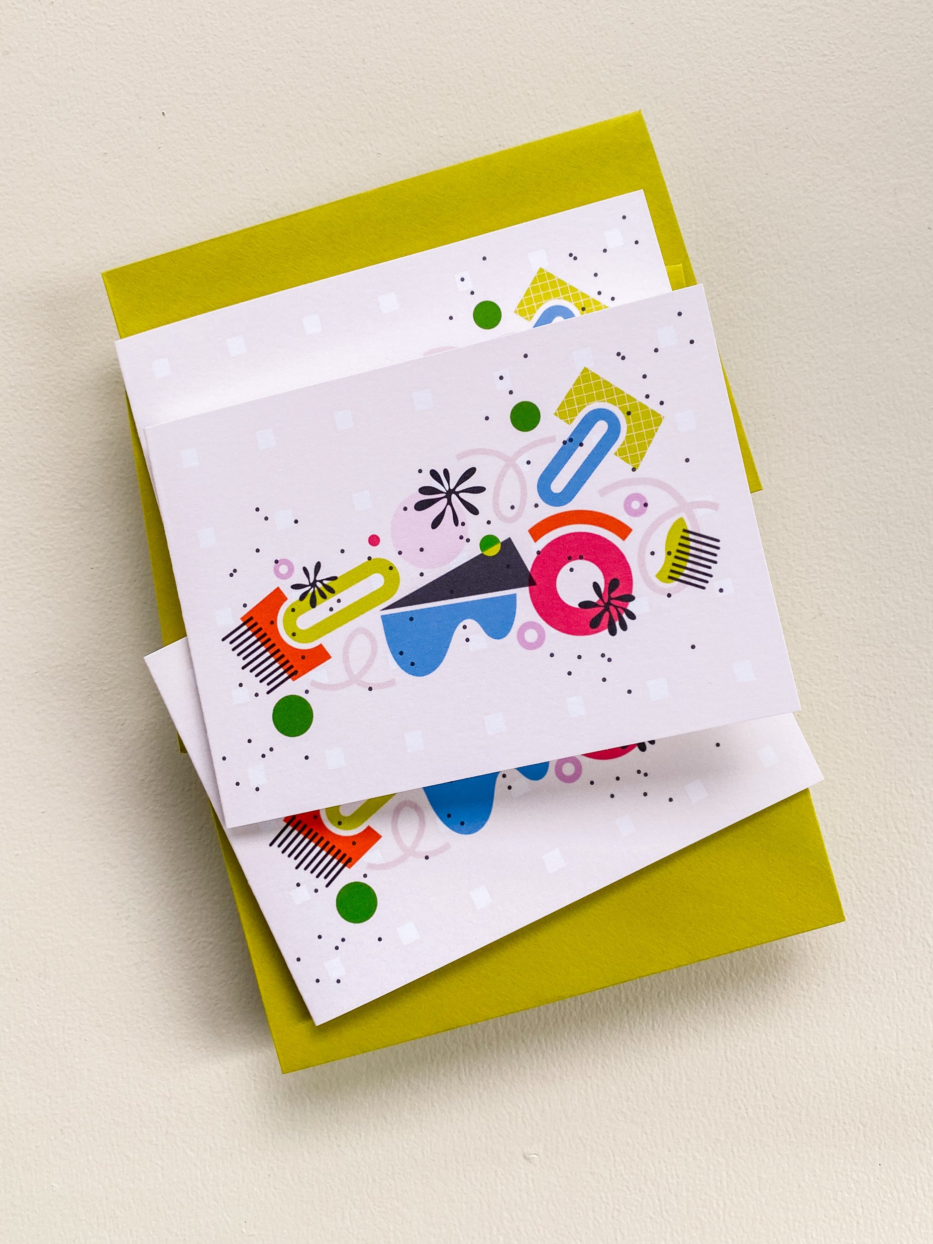 Bold Shapes Note Card Set – 3.5x4.875 Folded Cards (Set of 3)