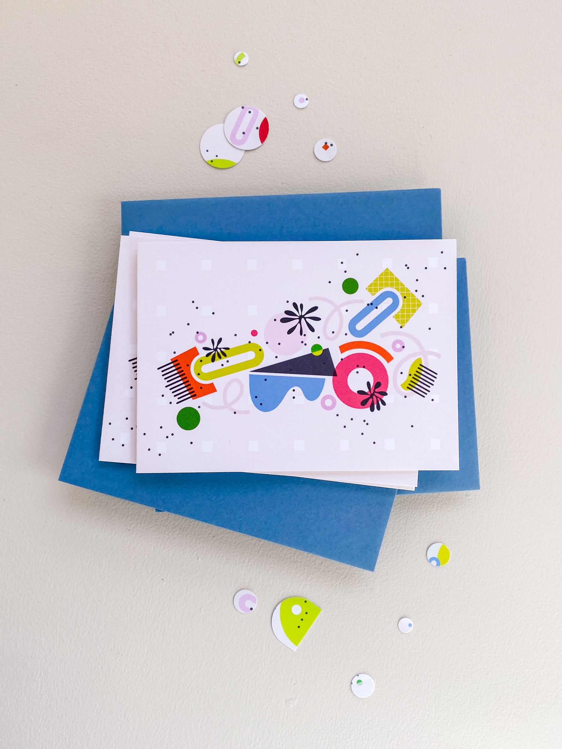 Bold Shapes Note Card Set – 3.5x4.875 Folded Cards (Set of 3)