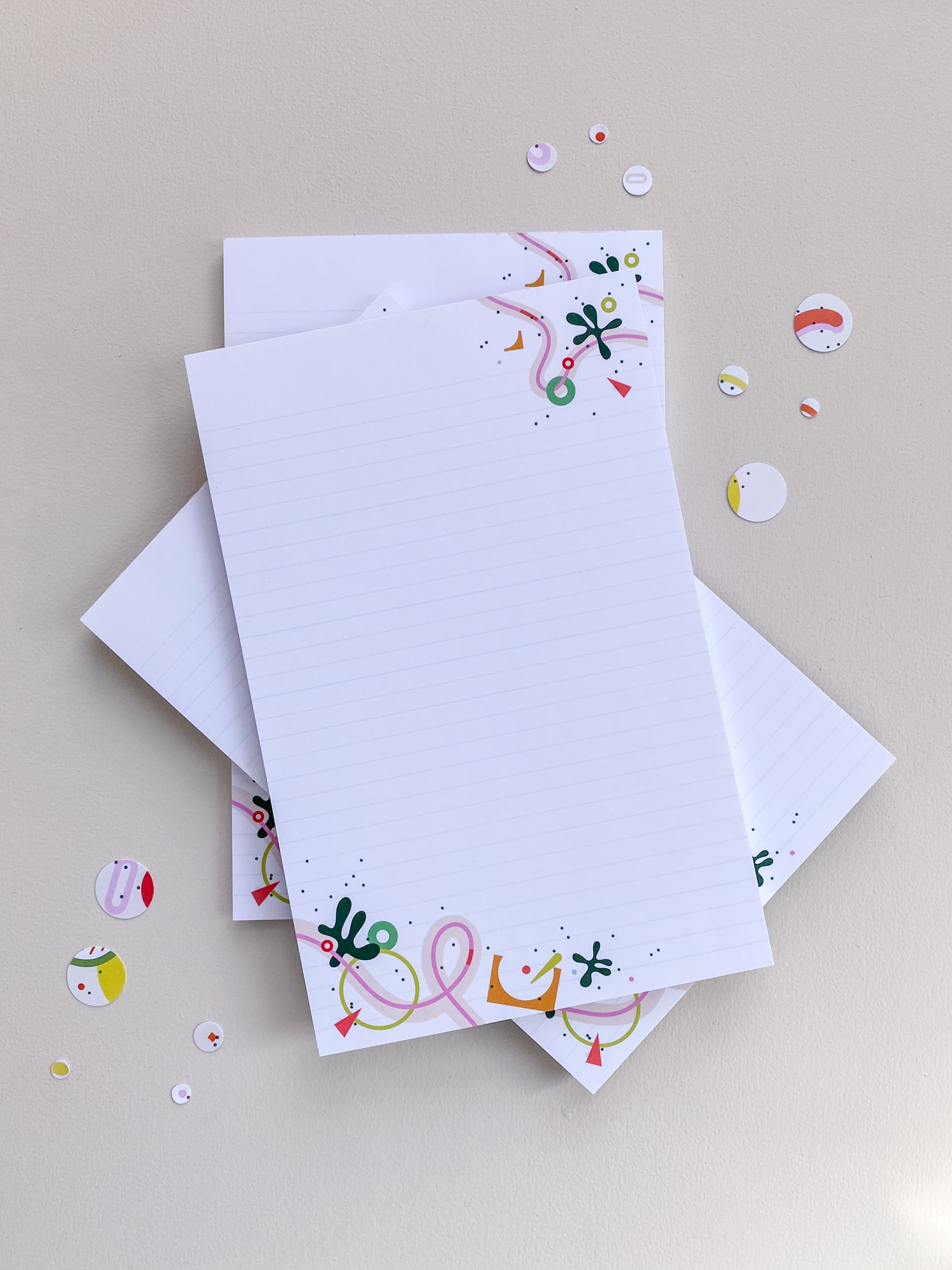 Confetti Curve - 5.5x8.5 Notepad (40 pages)