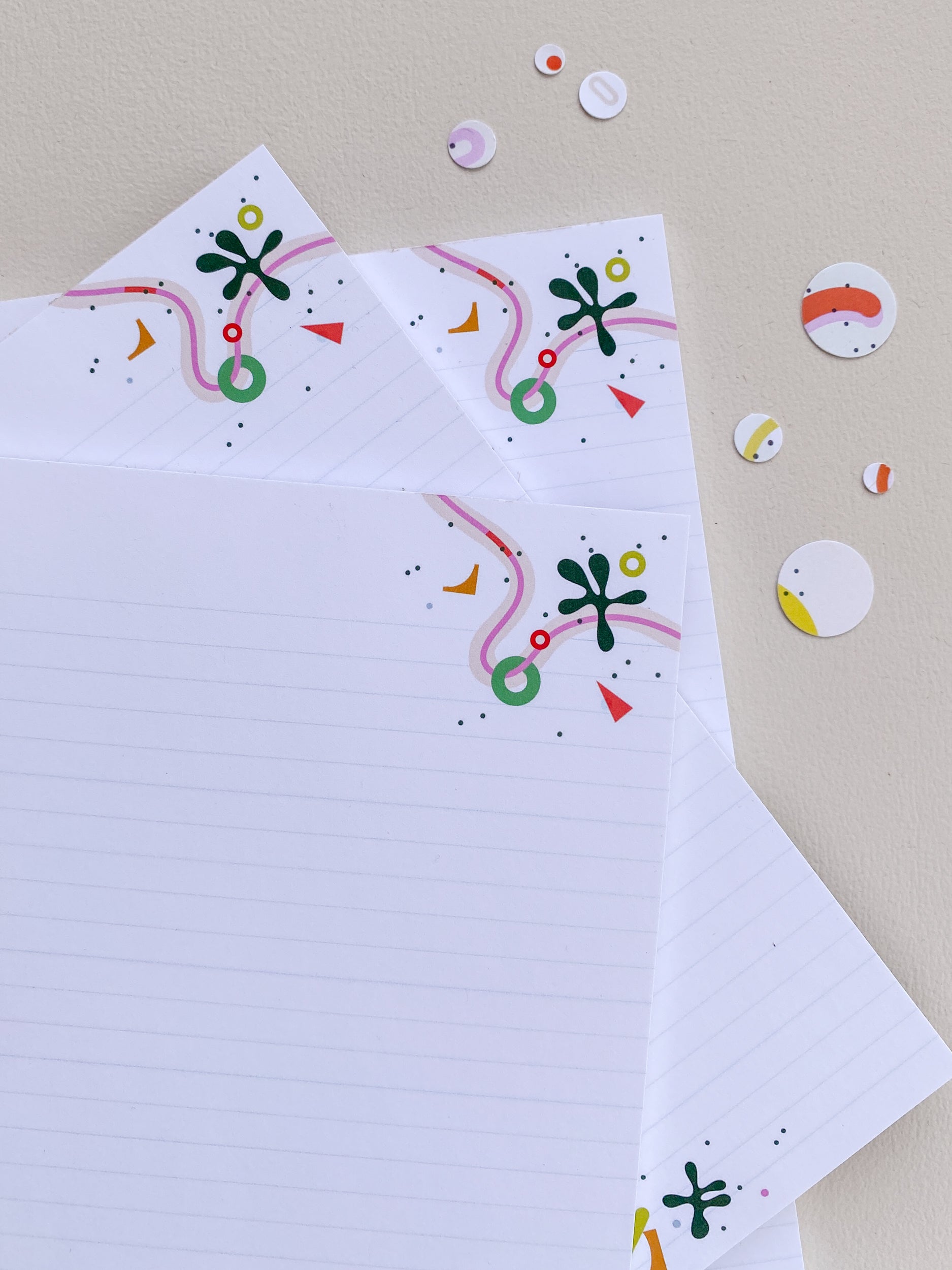 Confetti Curve - 5.5x8.5 Notepad (40 pages)
