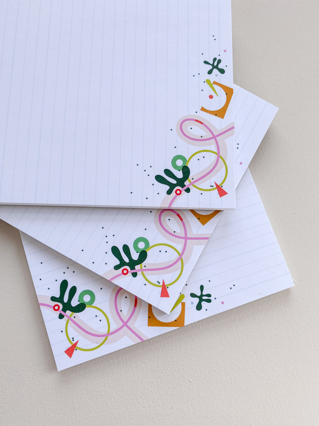 Confetti Curve - 5.5x8.5 Notepad (40 pages)