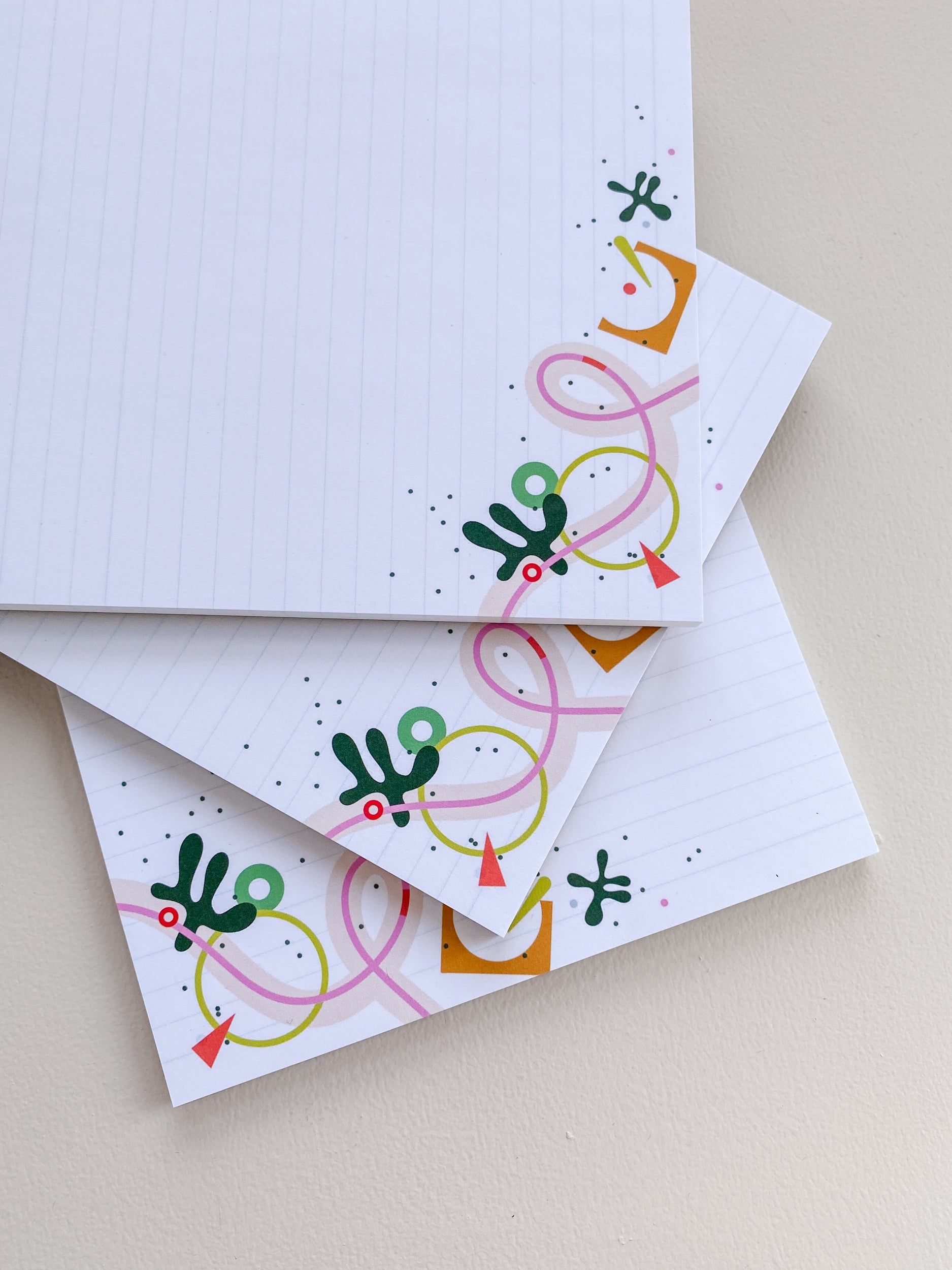 Confetti Curve - 5.5x8.5 Notepad (40 pages)