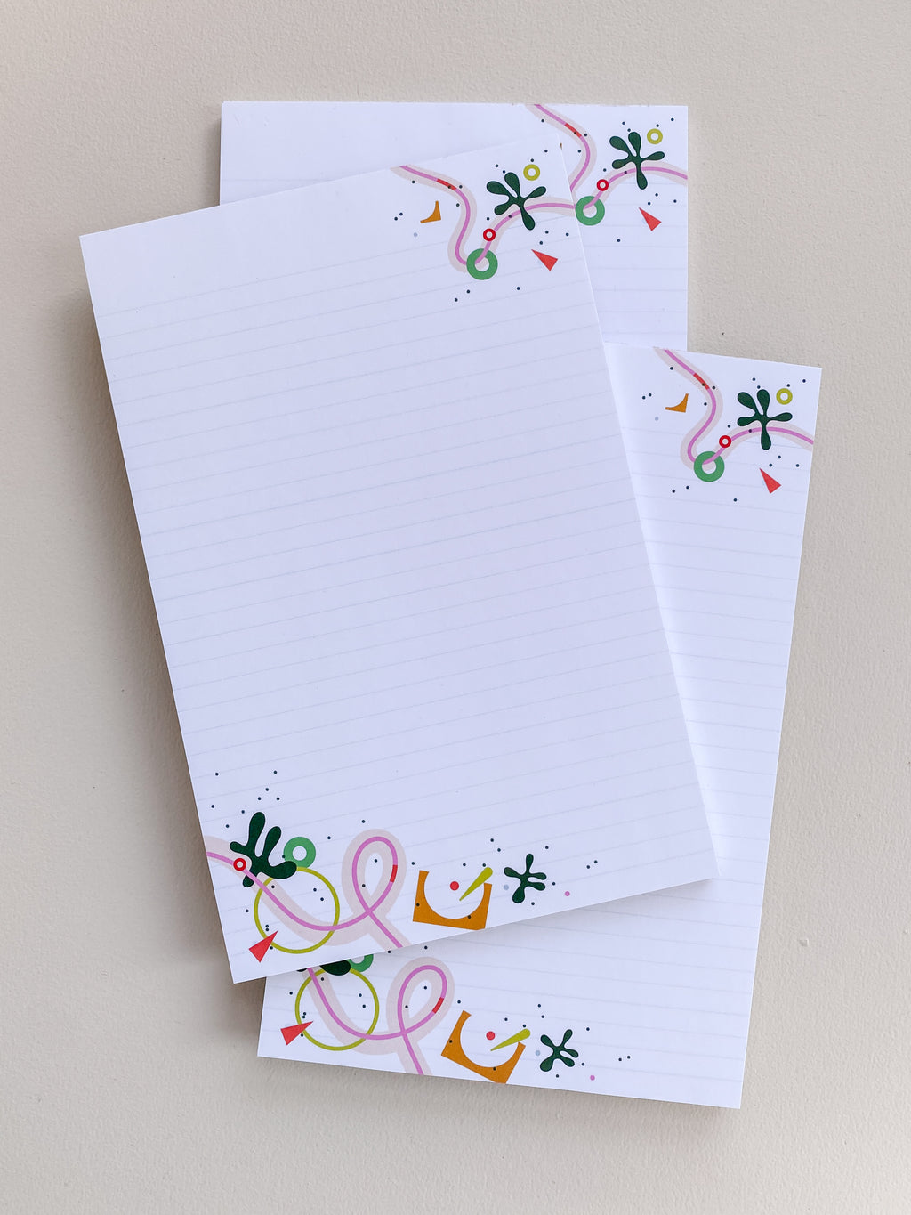 Confetti Curve - 5.5x8.5 Notepad (40 pages)