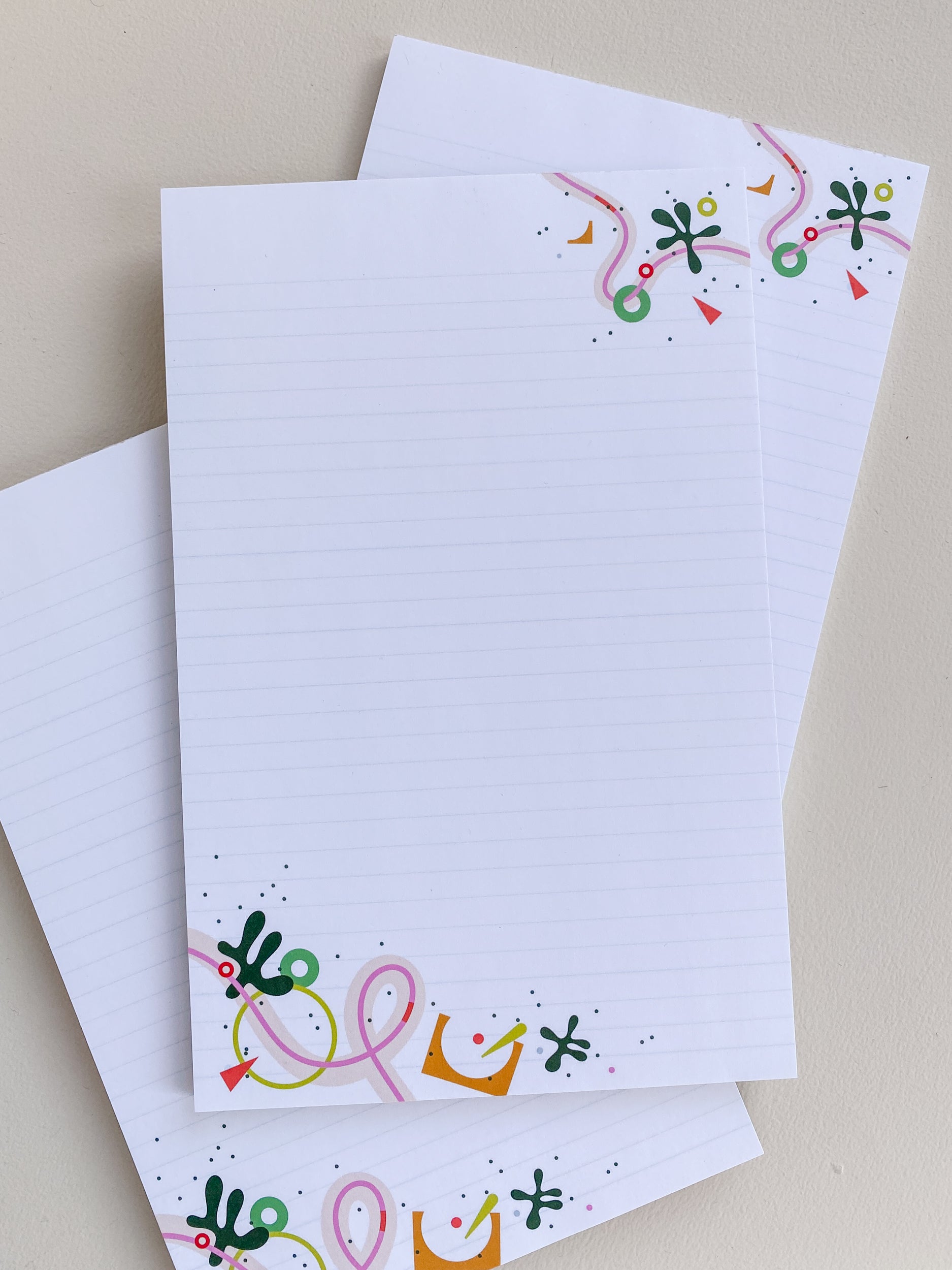 Confetti Curve - 5.5x8.5 Notepad (40 pages)