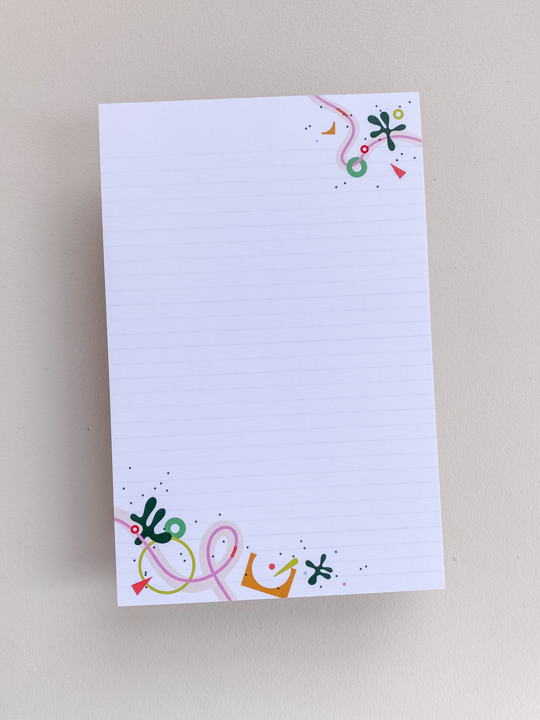 Confetti Curve - 5.5x8.5 Notepad (40 pages)