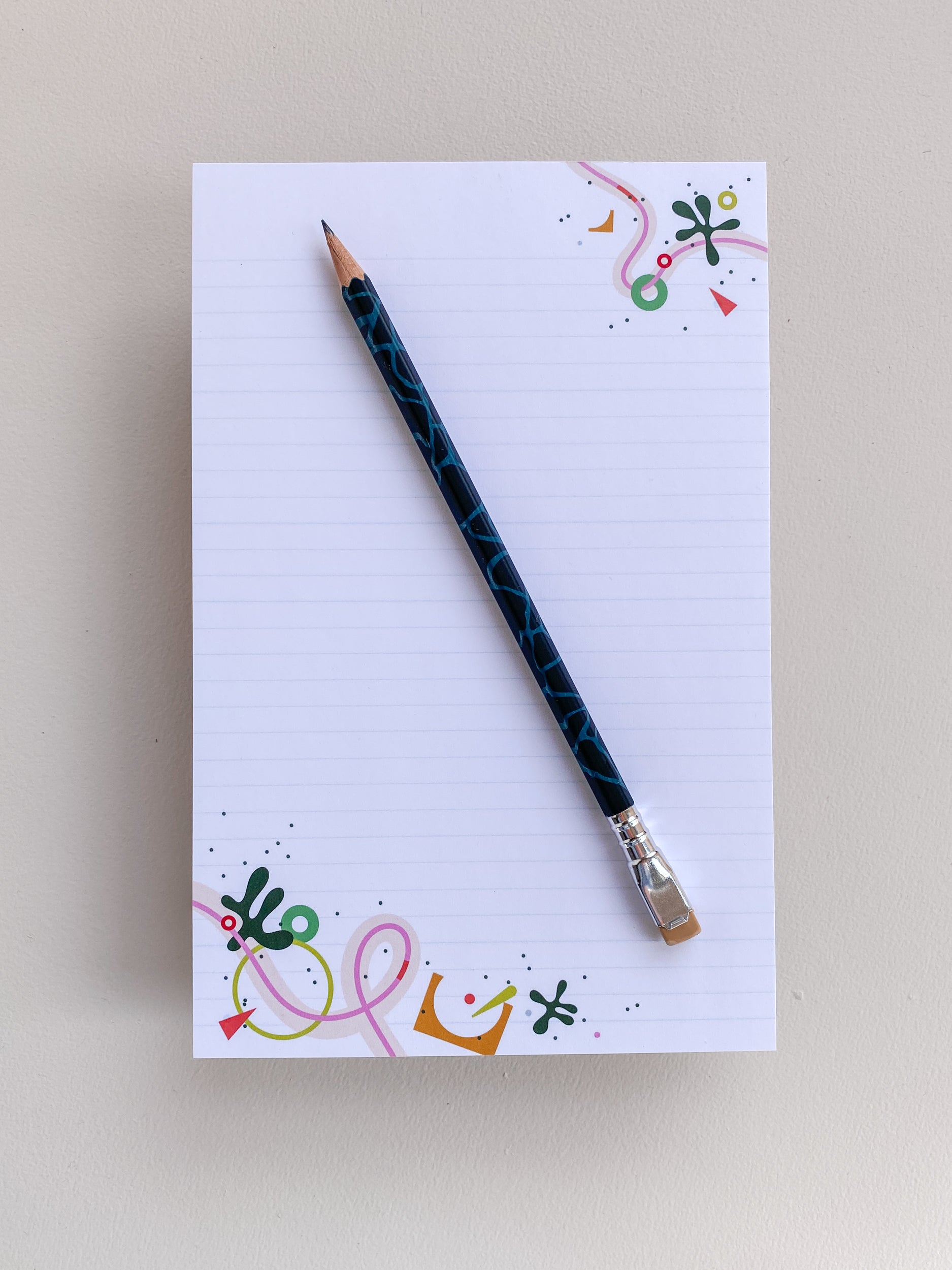 Confetti Curve - 5.5x8.5 Notepad (40 pages)