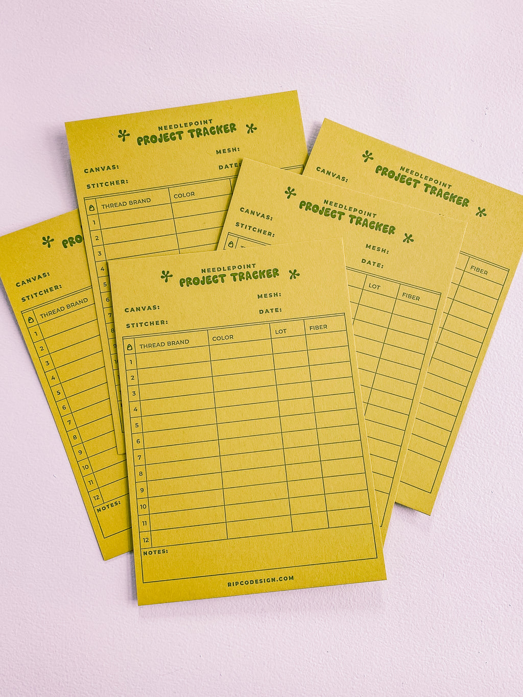 Needlepoint Project Trackers