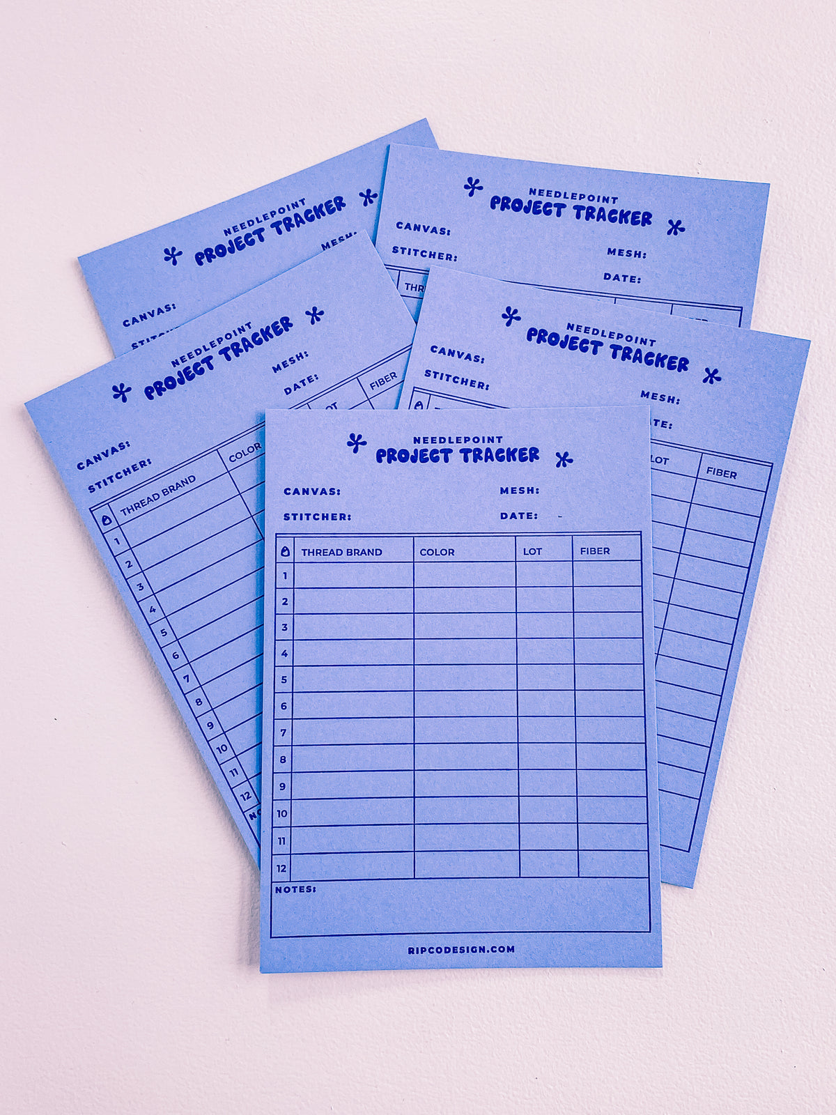 Needlepoint Project Trackers