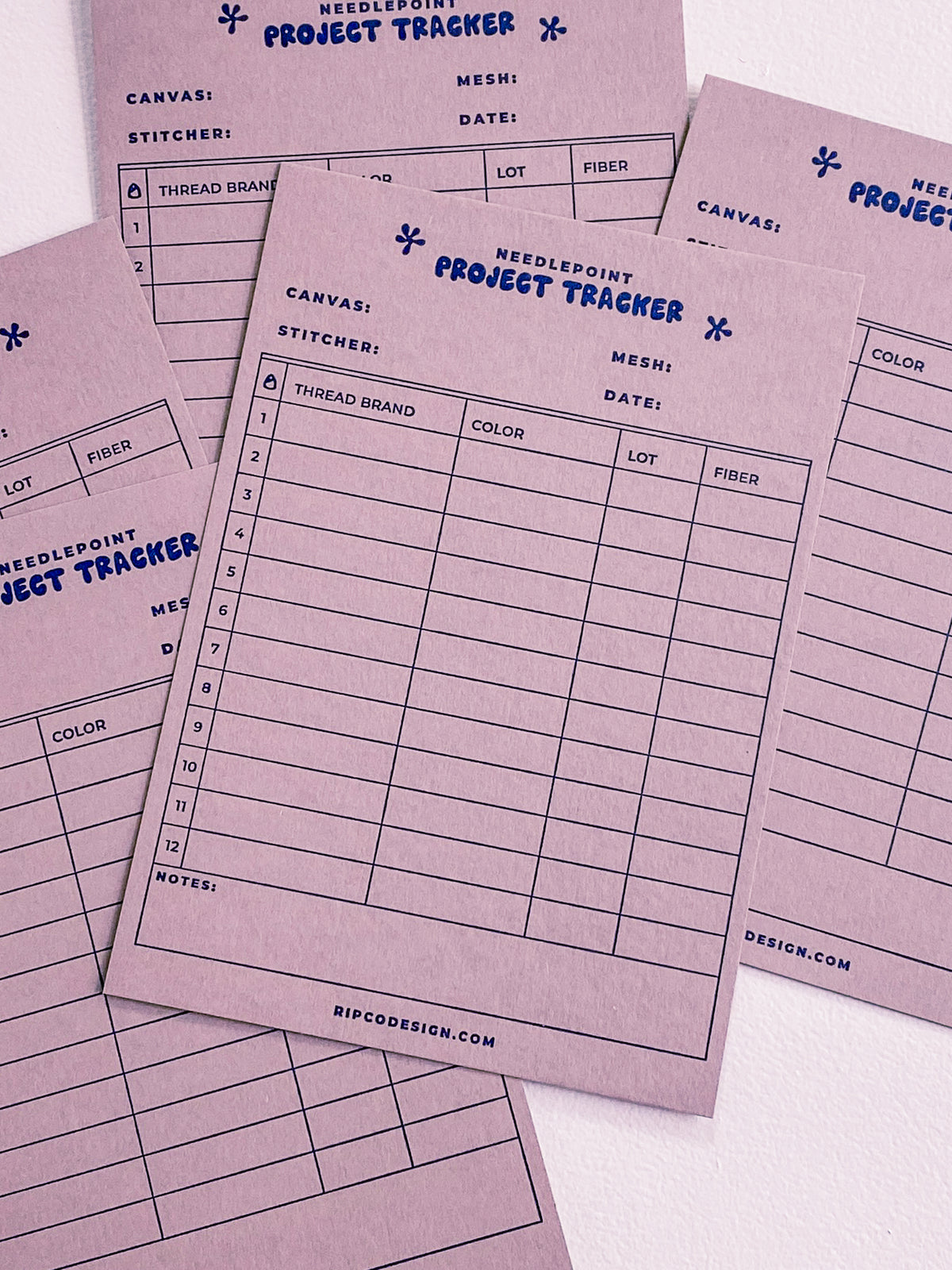 Needlepoint Project Trackers