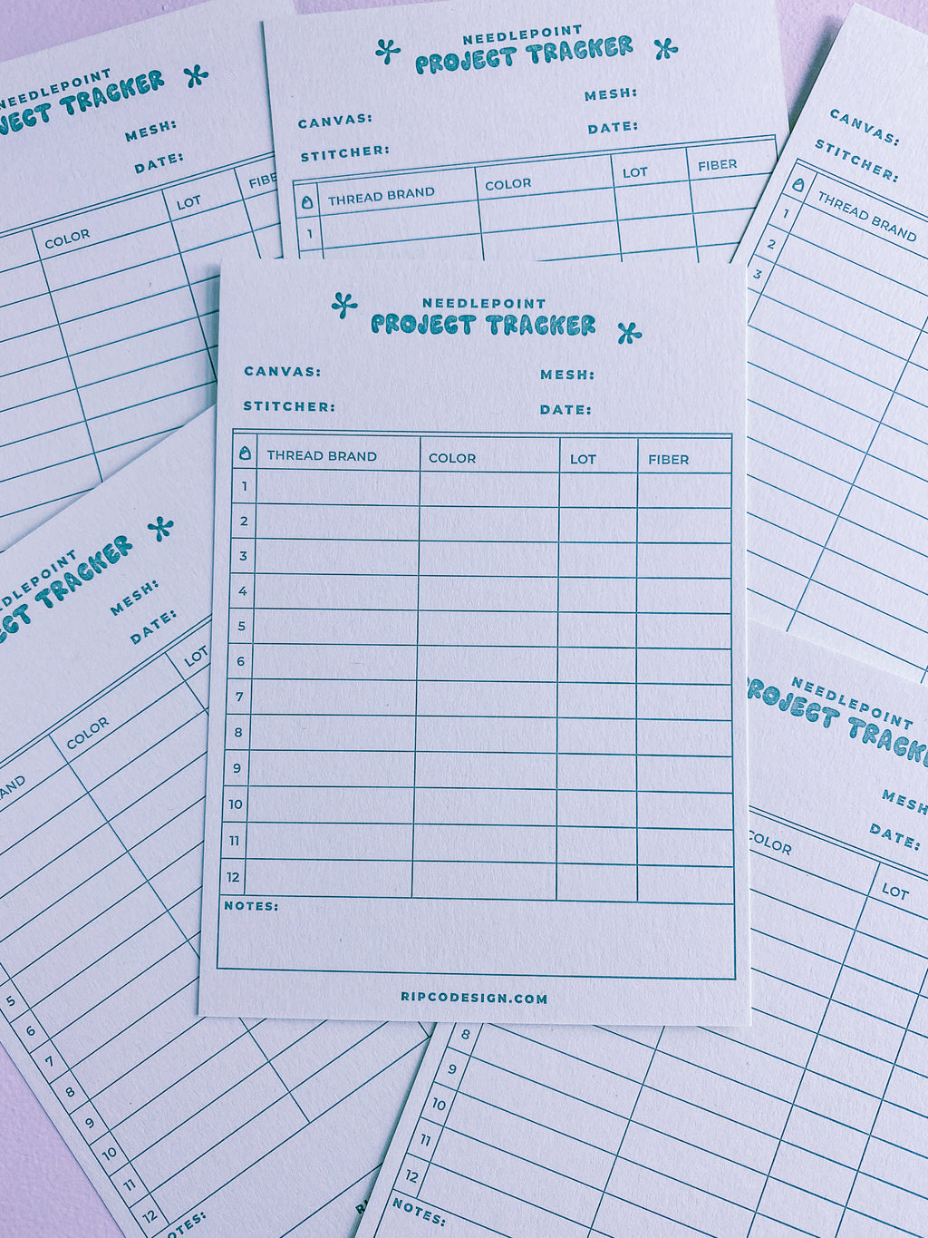 Needlepoint Project Trackers