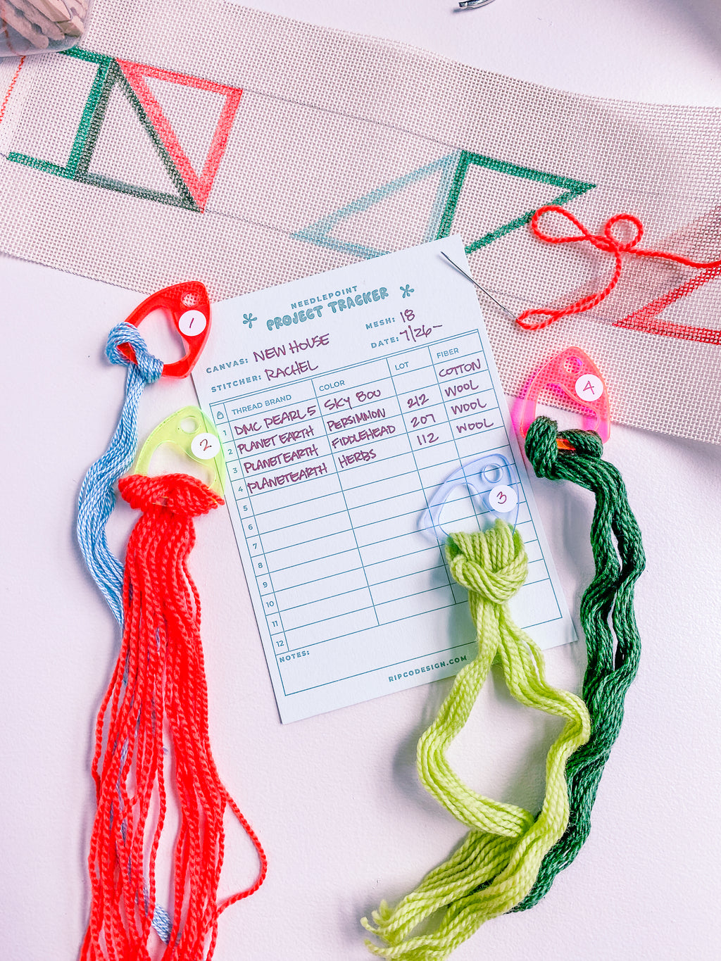 Free Needlepoint Project Tracker - Printable