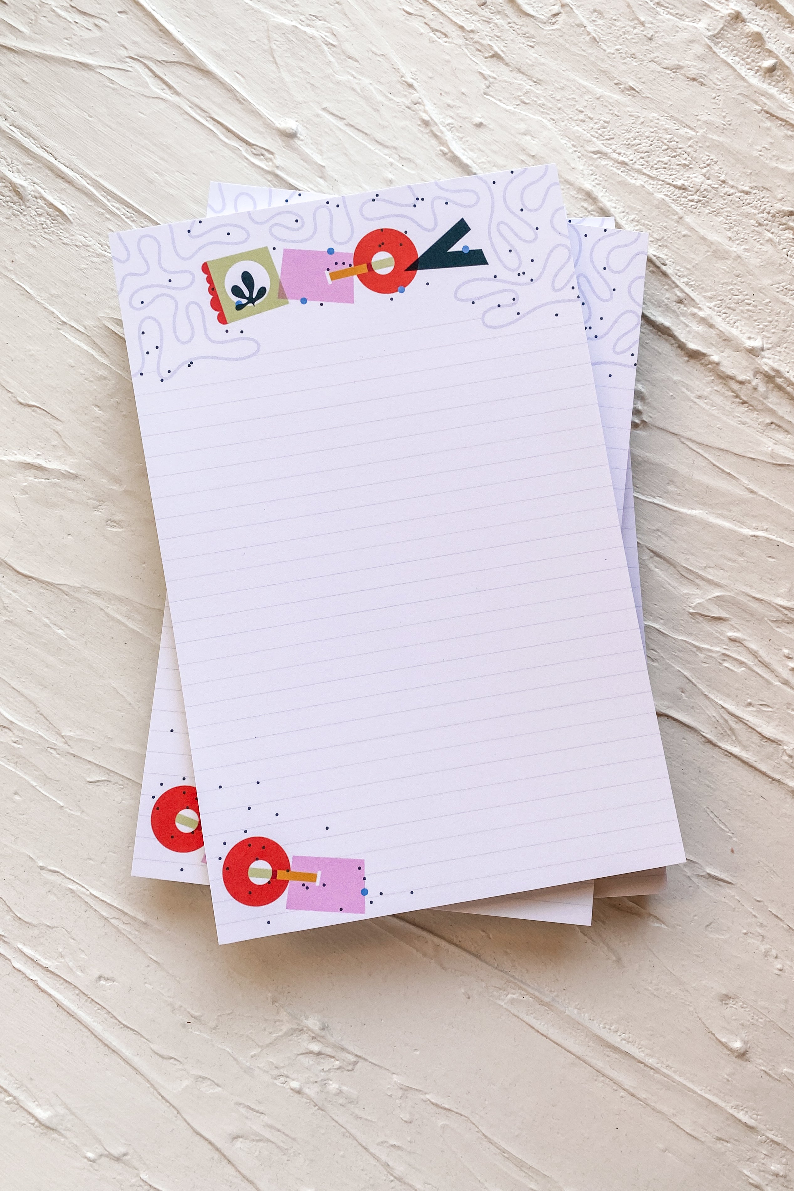 Purple Squiggle - 5.5x8.5 Notepad (40 pages)