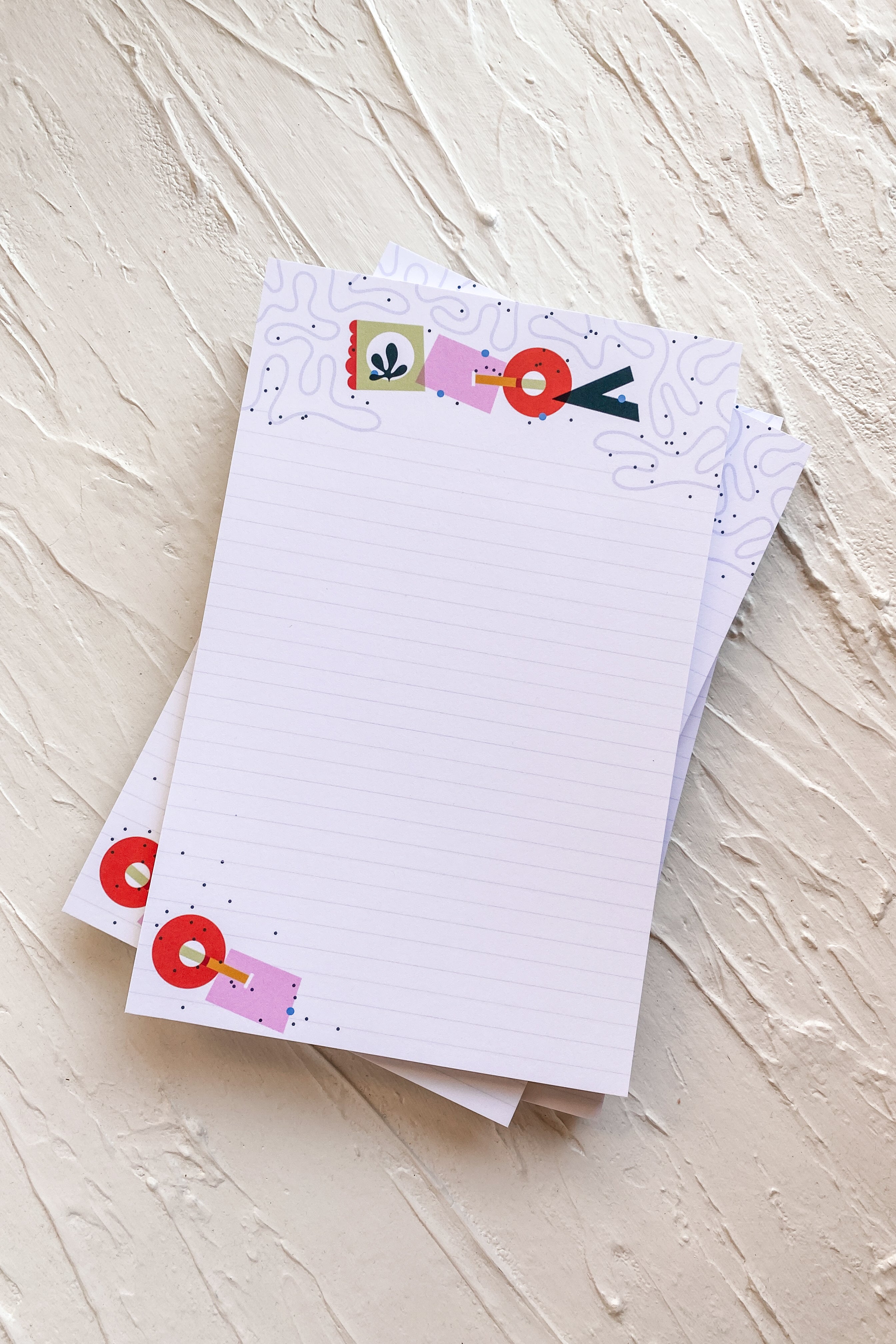 Purple Squiggle - 5.5x8.5 Notepad (40 pages)