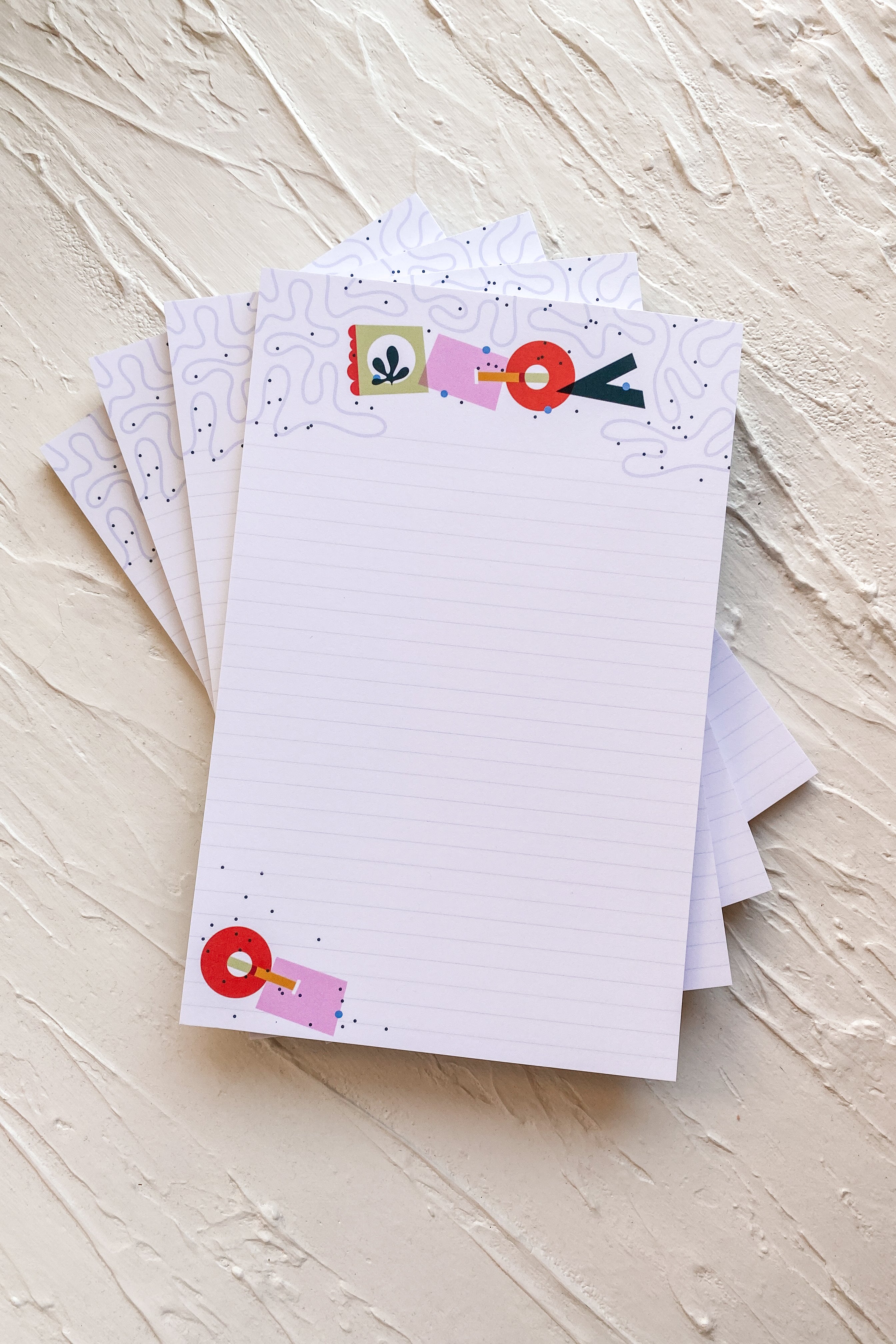 Purple Squiggle - 5.5x8.5 Notepad (40 pages)