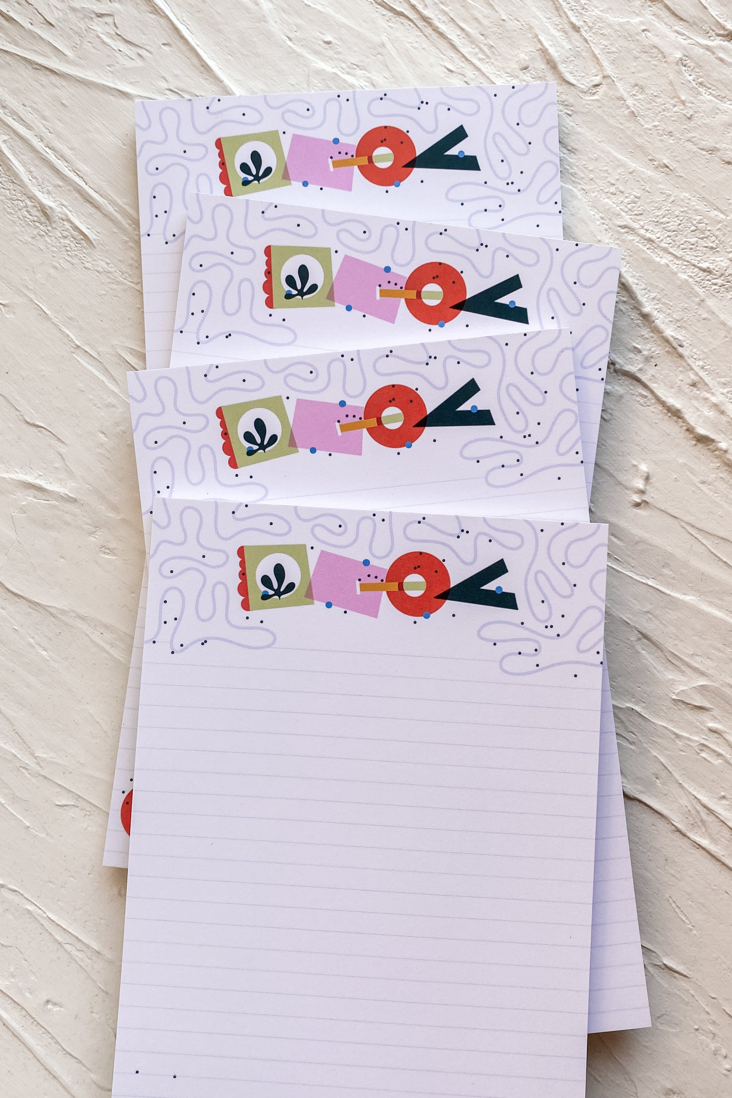 Purple Squiggle - 5.5x8.5 Notepad (40 pages)