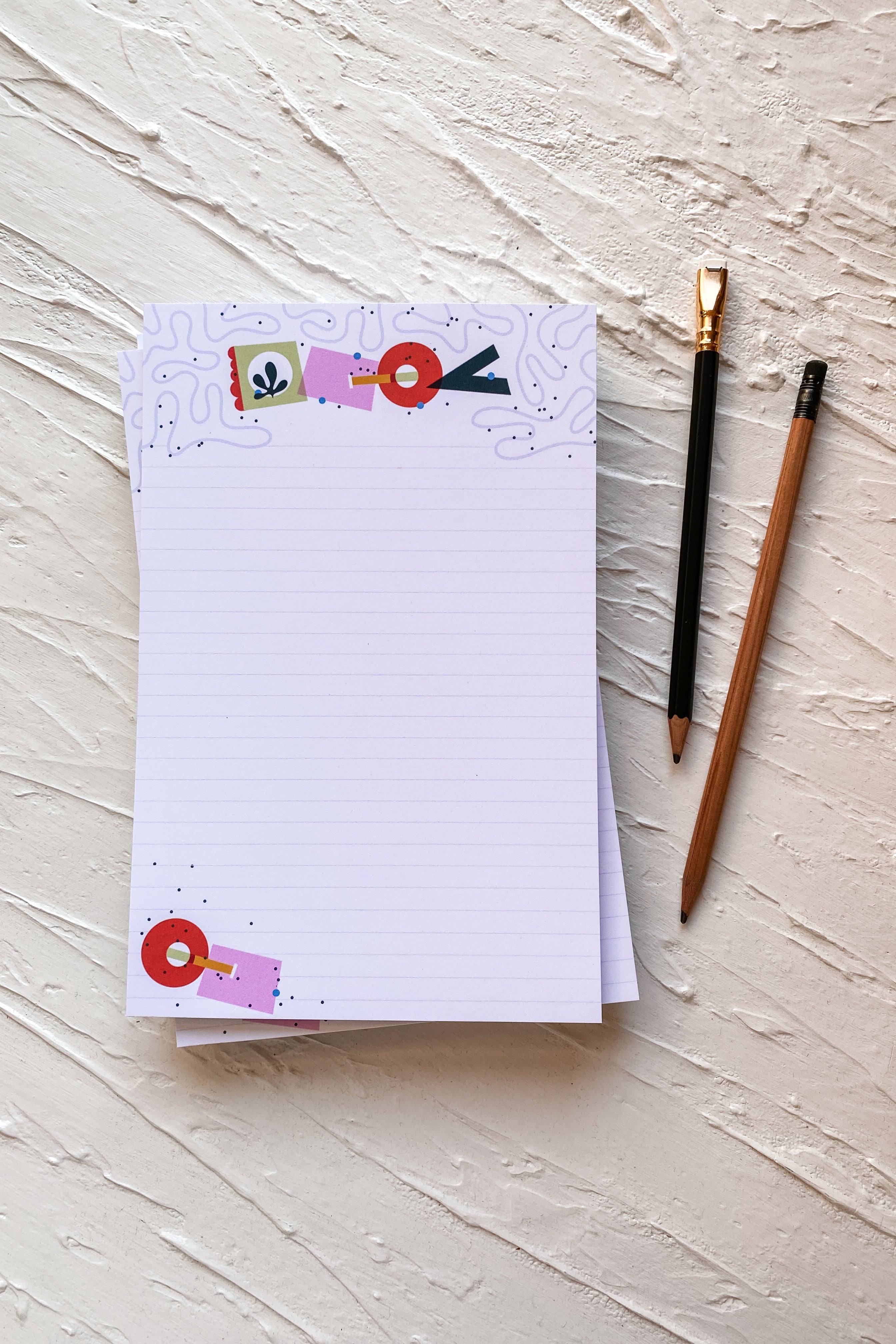 Purple Squiggle - 5.5x8.5 Notepad (40 pages)