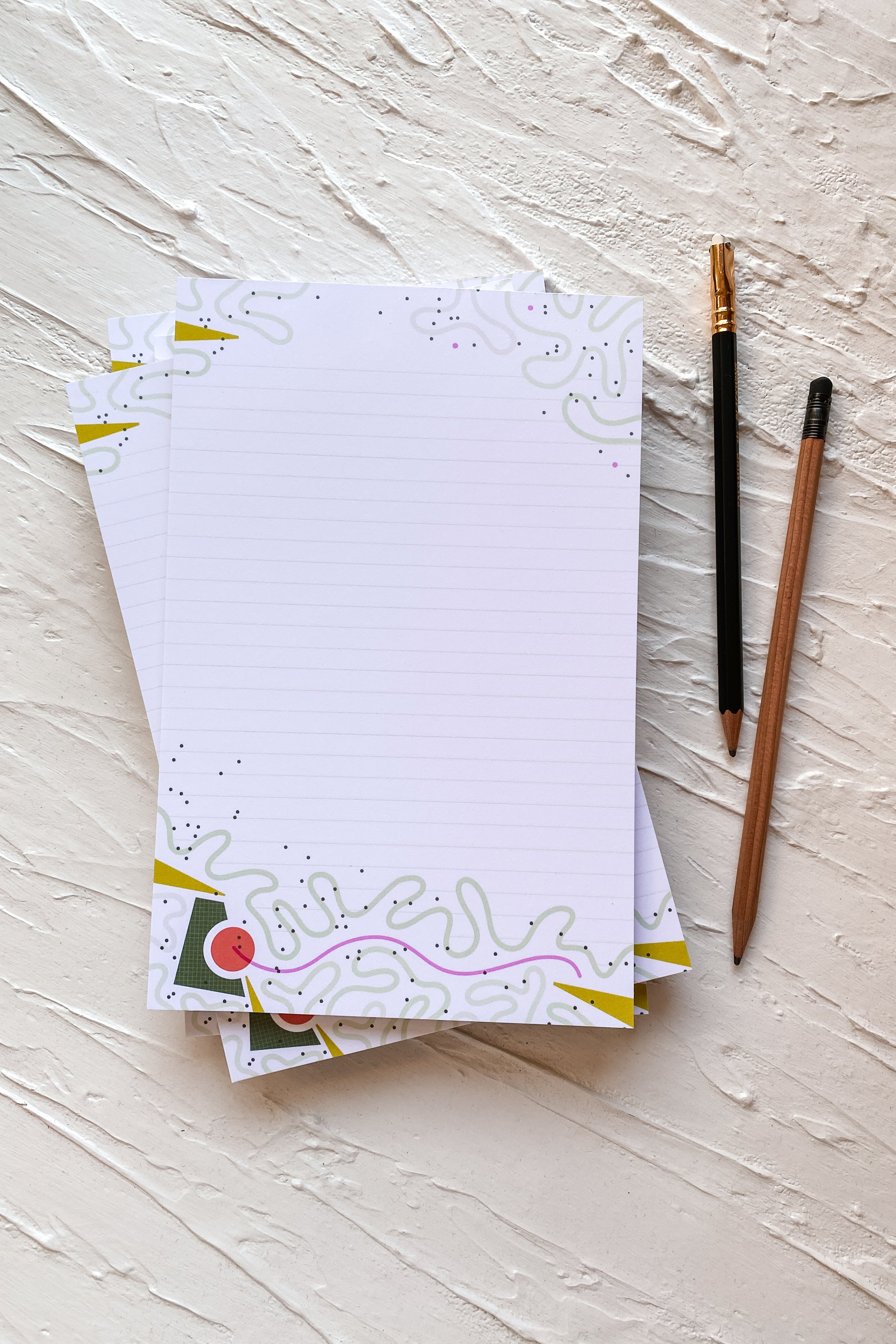 Green Squiggle - 5.5x8.5 Notepad (40 pages)