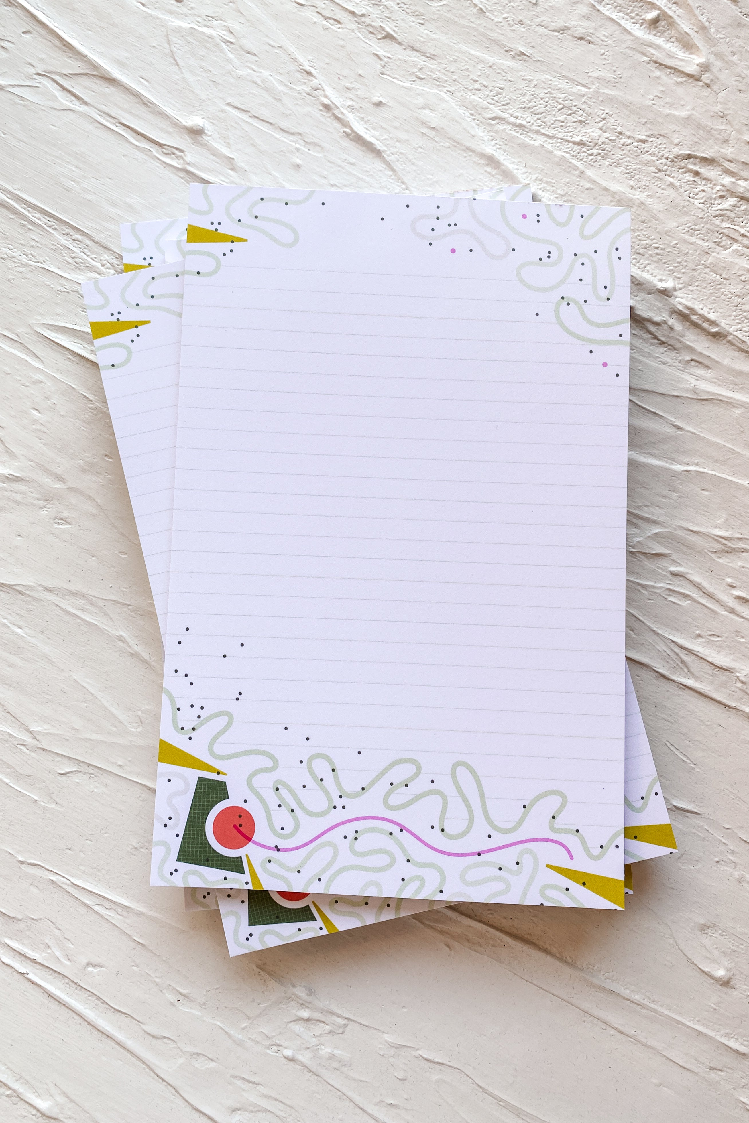 Green Squiggle - 5.5x8.5 Notepad (40 pages)