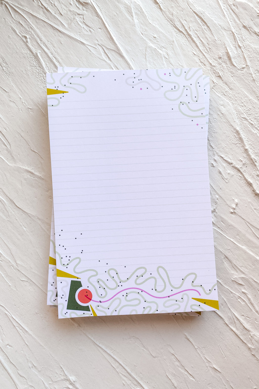 Green Squiggle - 5.5x8.5 Notepad (40 pages)