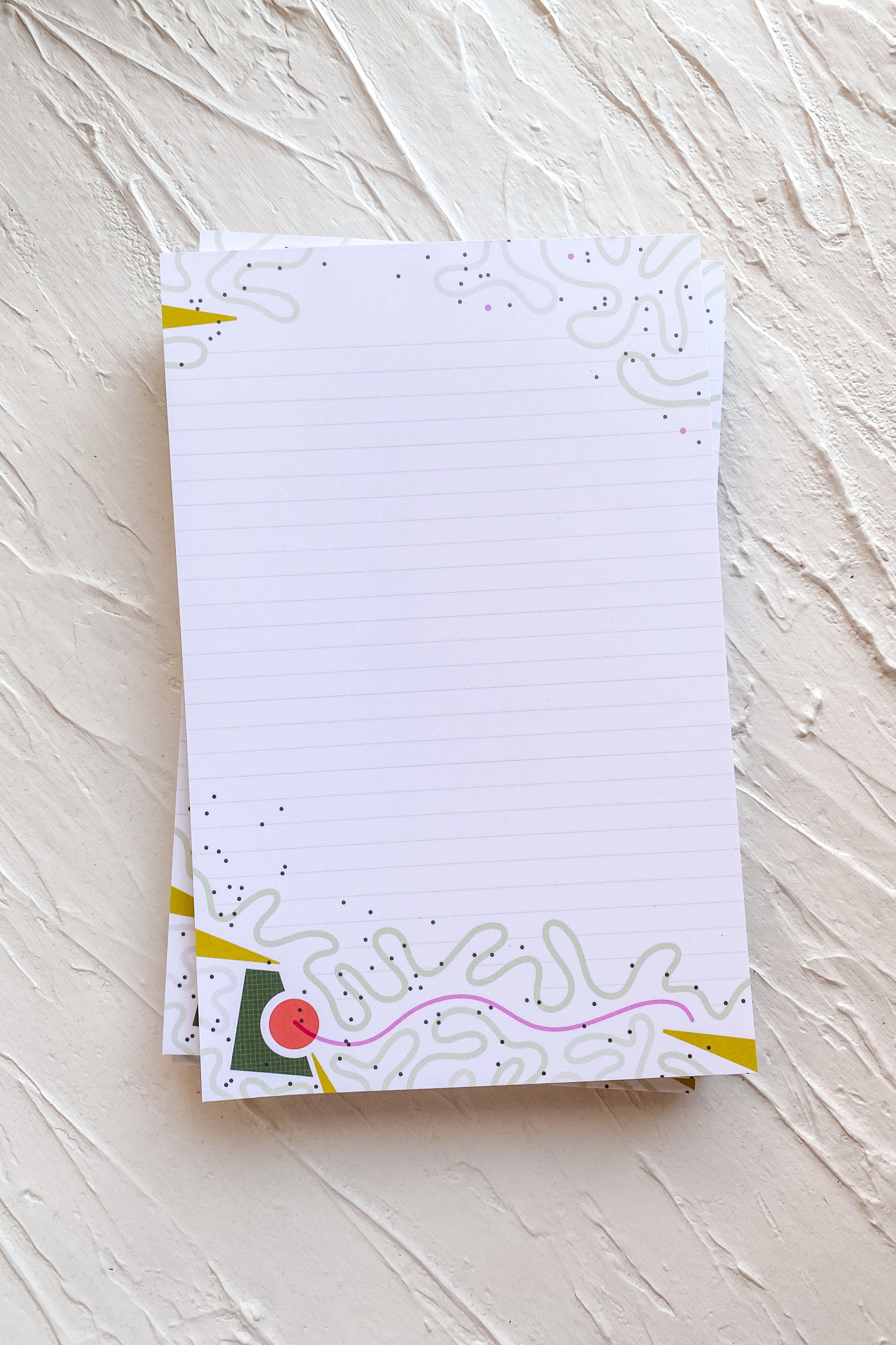 Green Squiggle - 5.5x8.5 Notepad (40 pages)