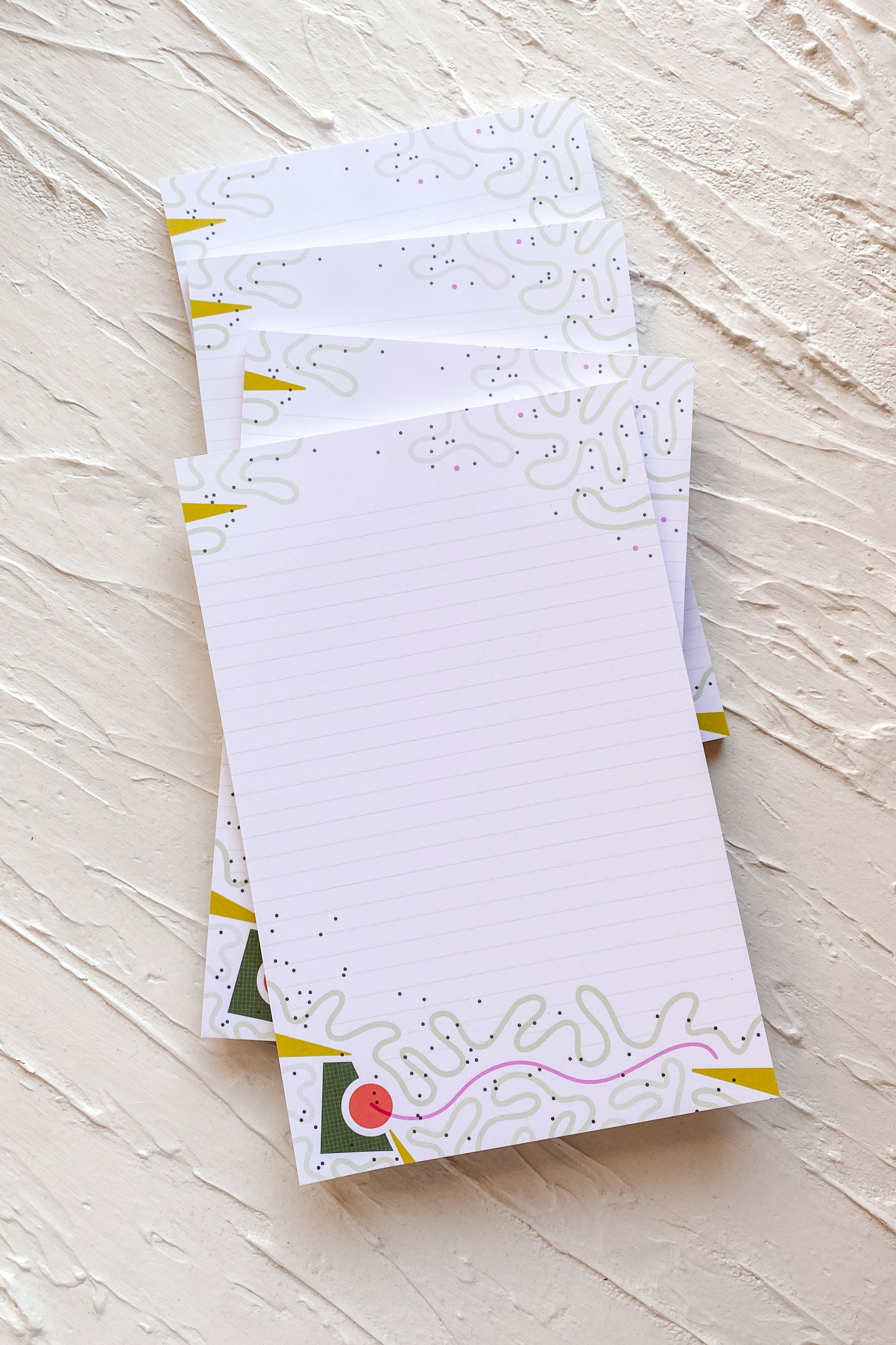 Green Squiggle - 5.5x8.5 Notepad (40 pages)