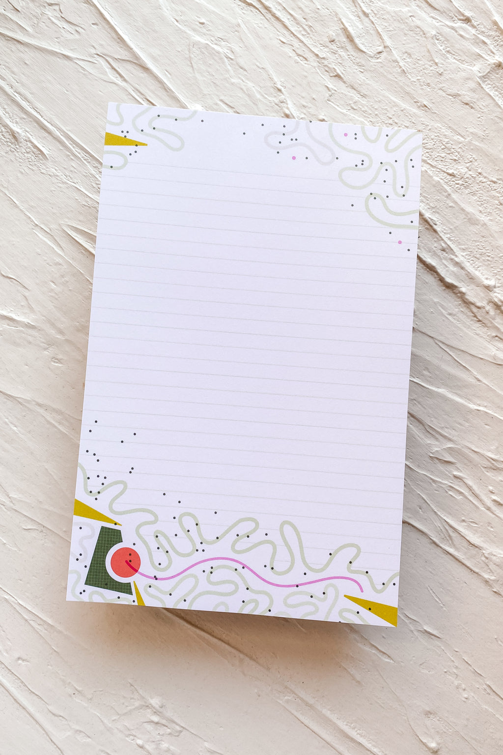 Green Squiggle - 5.5x8.5 Notepad (40 pages)