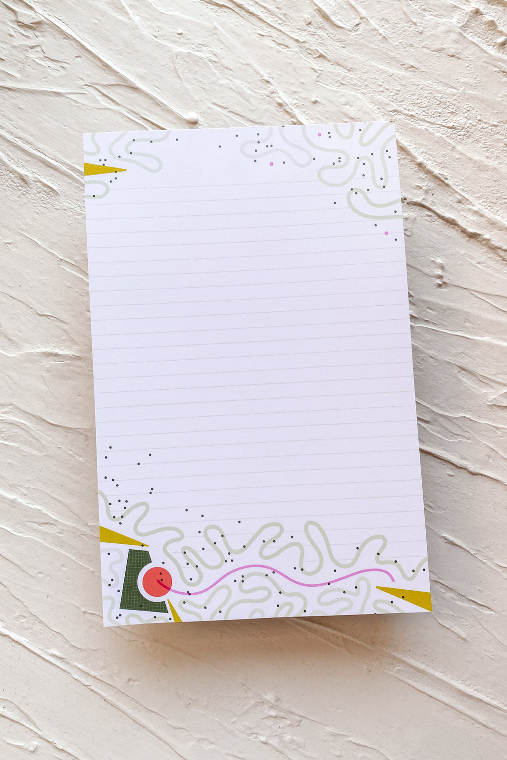 Green Squiggle - 5.5x8.5 Notepad (40 pages)