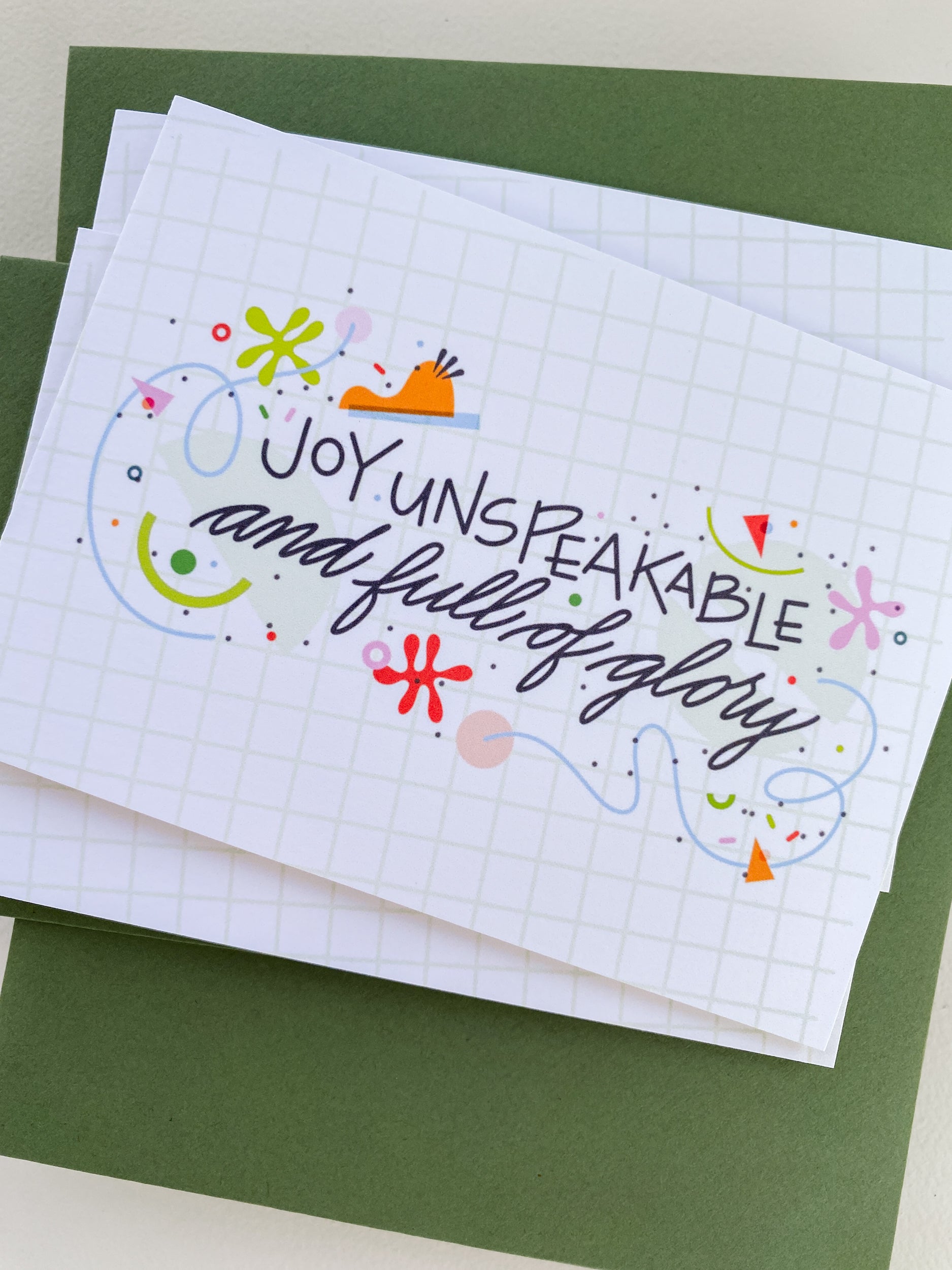 Joy Unspeakable Note Card Set – 3.5x4.875 Folded Cards (Set of 3)