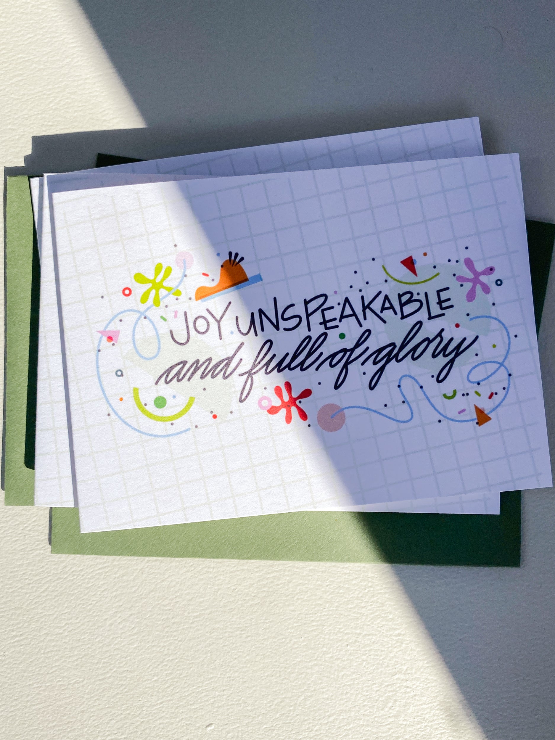 Joy Unspeakable Note Card Set – 3.5x4.875 Folded Cards (Set of 3)