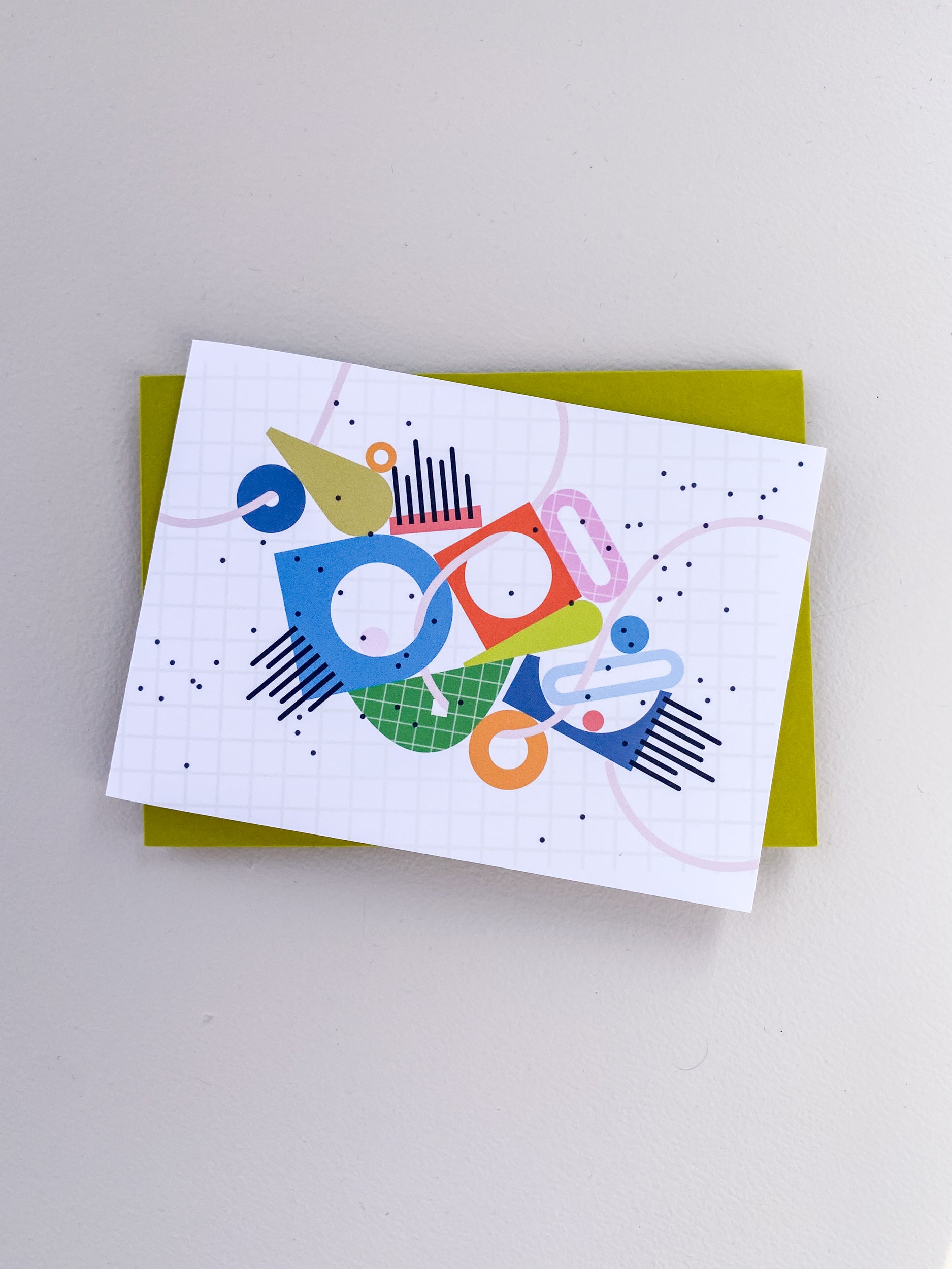 Geo Collage Notecard Set – 3.5x4.875 Folded Cards (Set of 3)