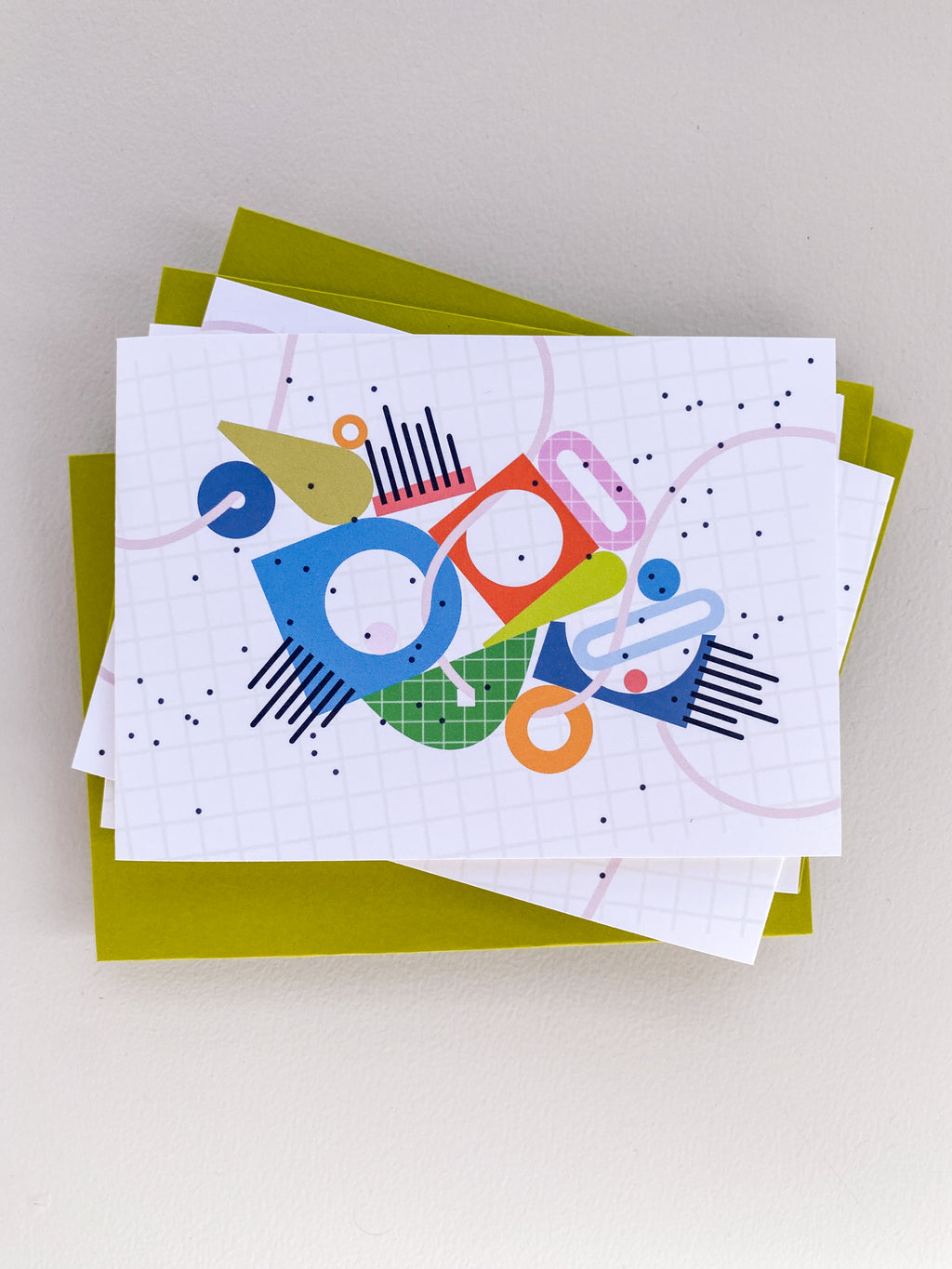 Geo Collage Notecard Set – 3.5x4.875 Folded Cards (Set of 3)