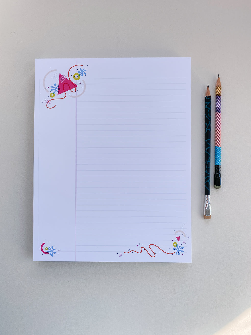 Pink Triangle Legal Pad - 8.5x11 Notepad (40 Pages)