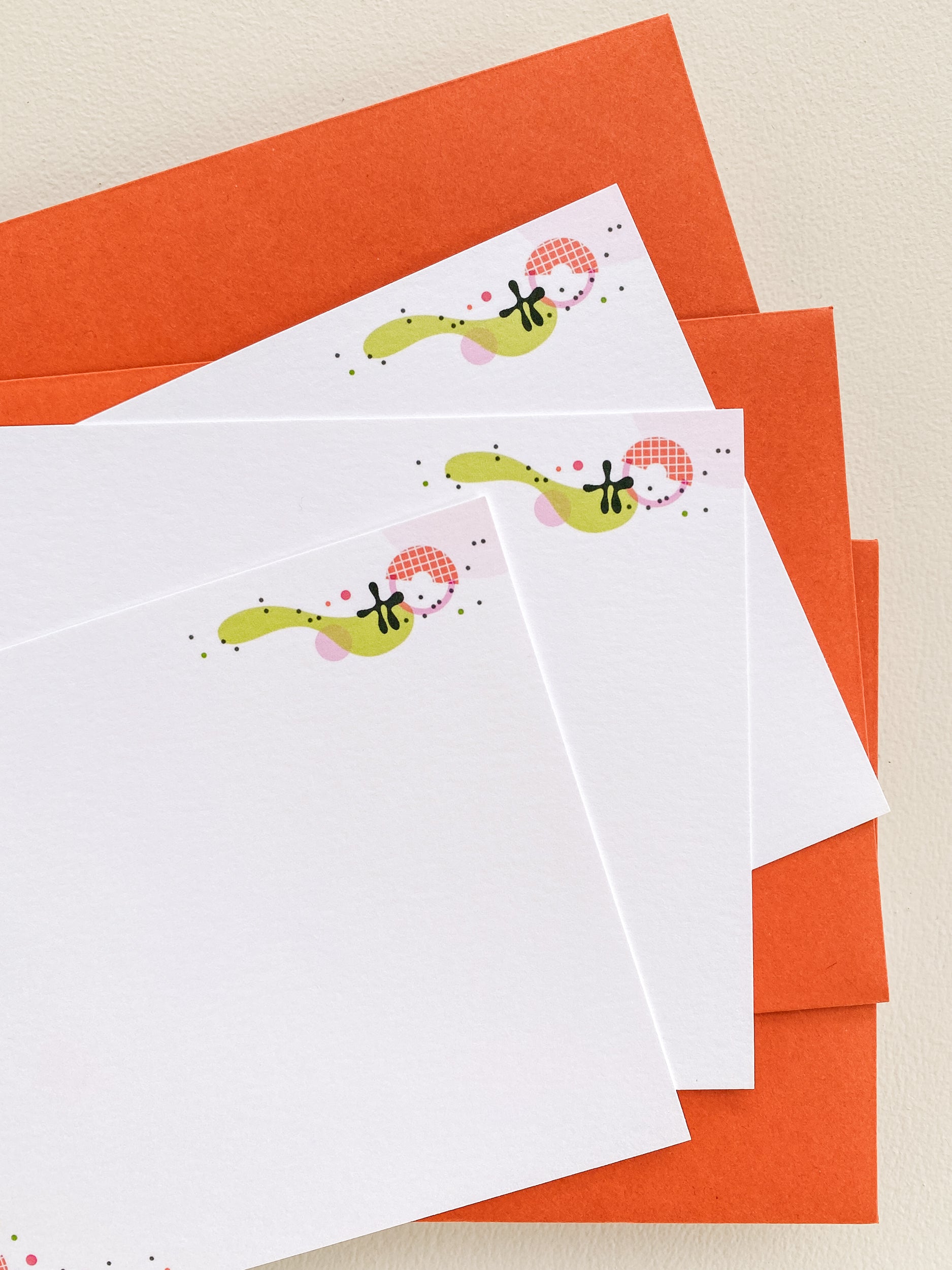 Pink Corners Flat Note Set – 4.25x5.5 (Set of 3)