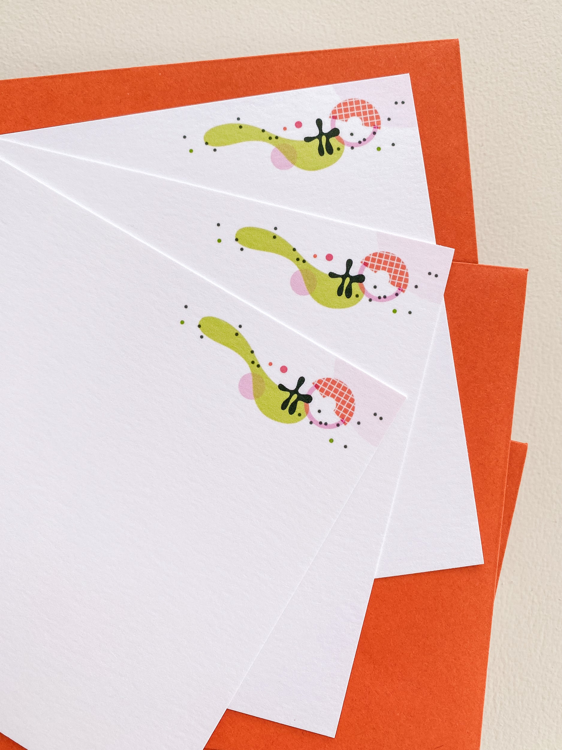 Pink Corners Flat Note Set – 4.25x5.5 (Set of 3)