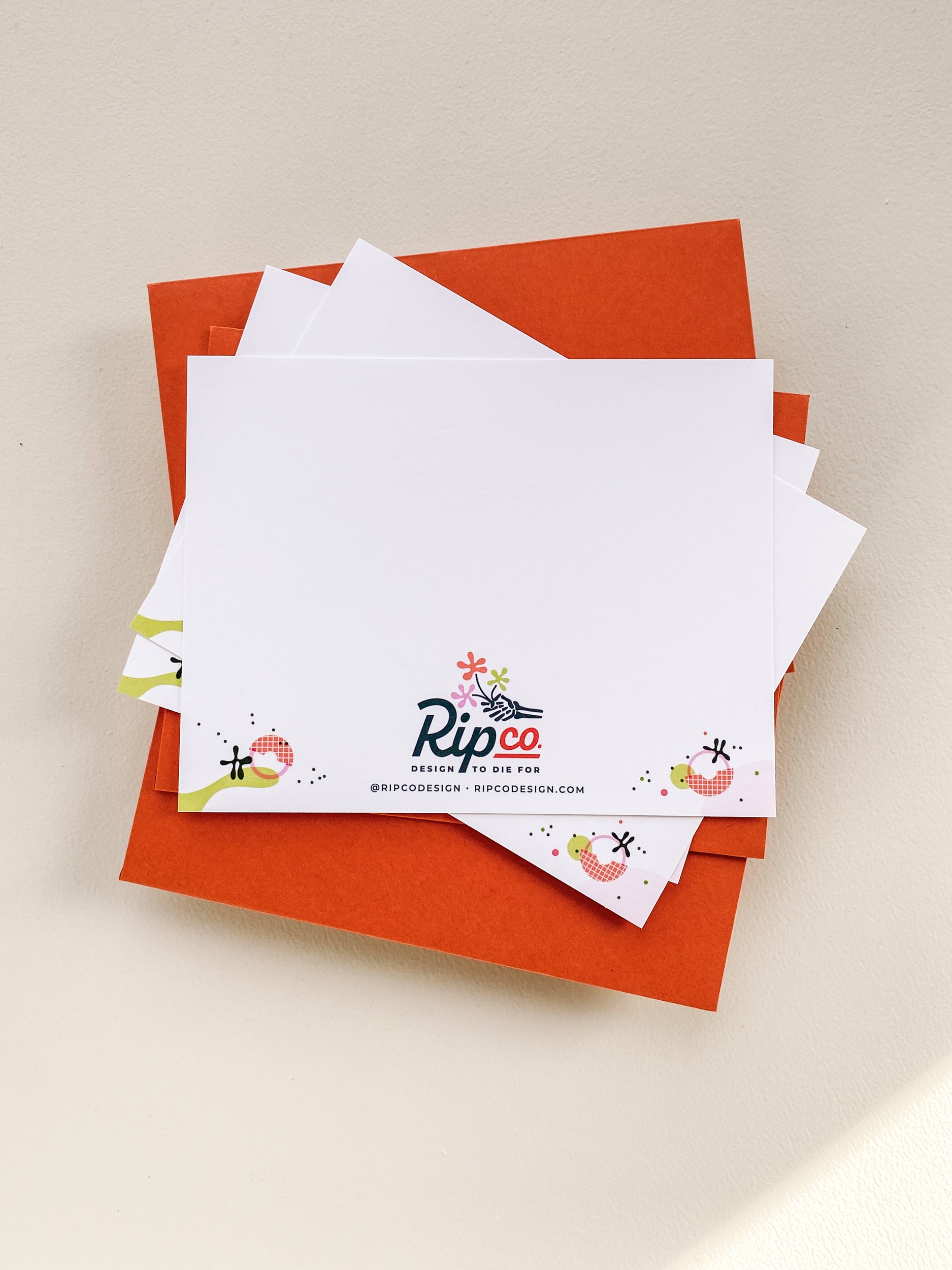 Pink Corners Flat Note Set – 4.25x5.5 (Set of 3)