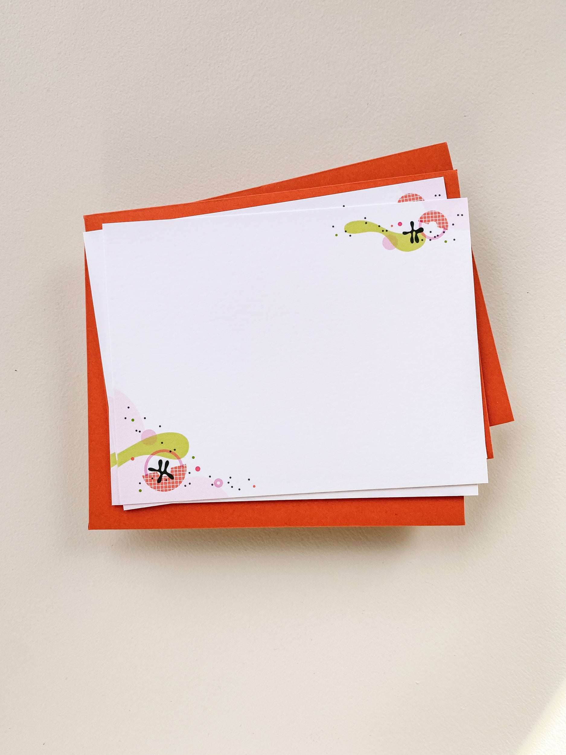 Pink Corners Flat Note Set – 4.25x5.5 (Set of 3)