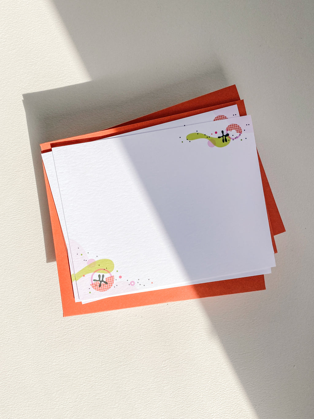 Pink Corners Flat Note Set – 4.25x5.5 (Set of 3)