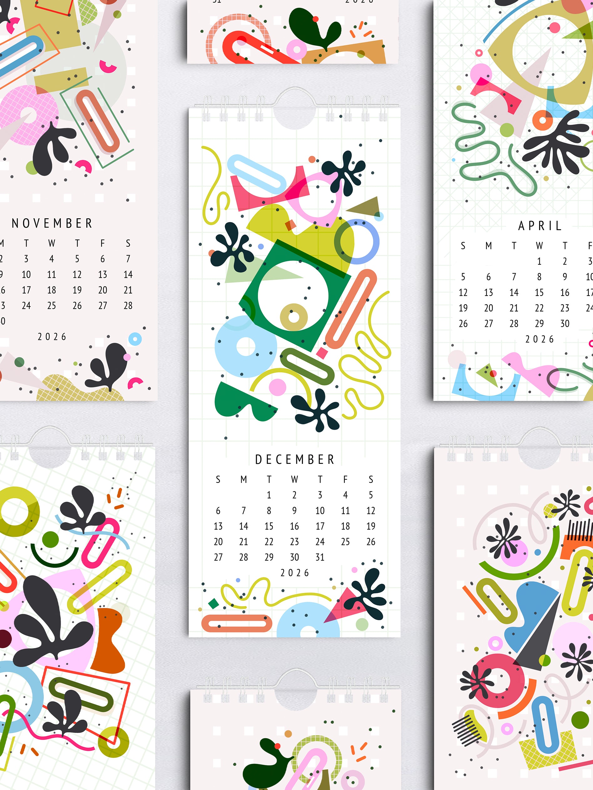 Preorder: 2026 Art Calendar – 4x10" Wire-Bound with 12 Frame-Ready Prints
