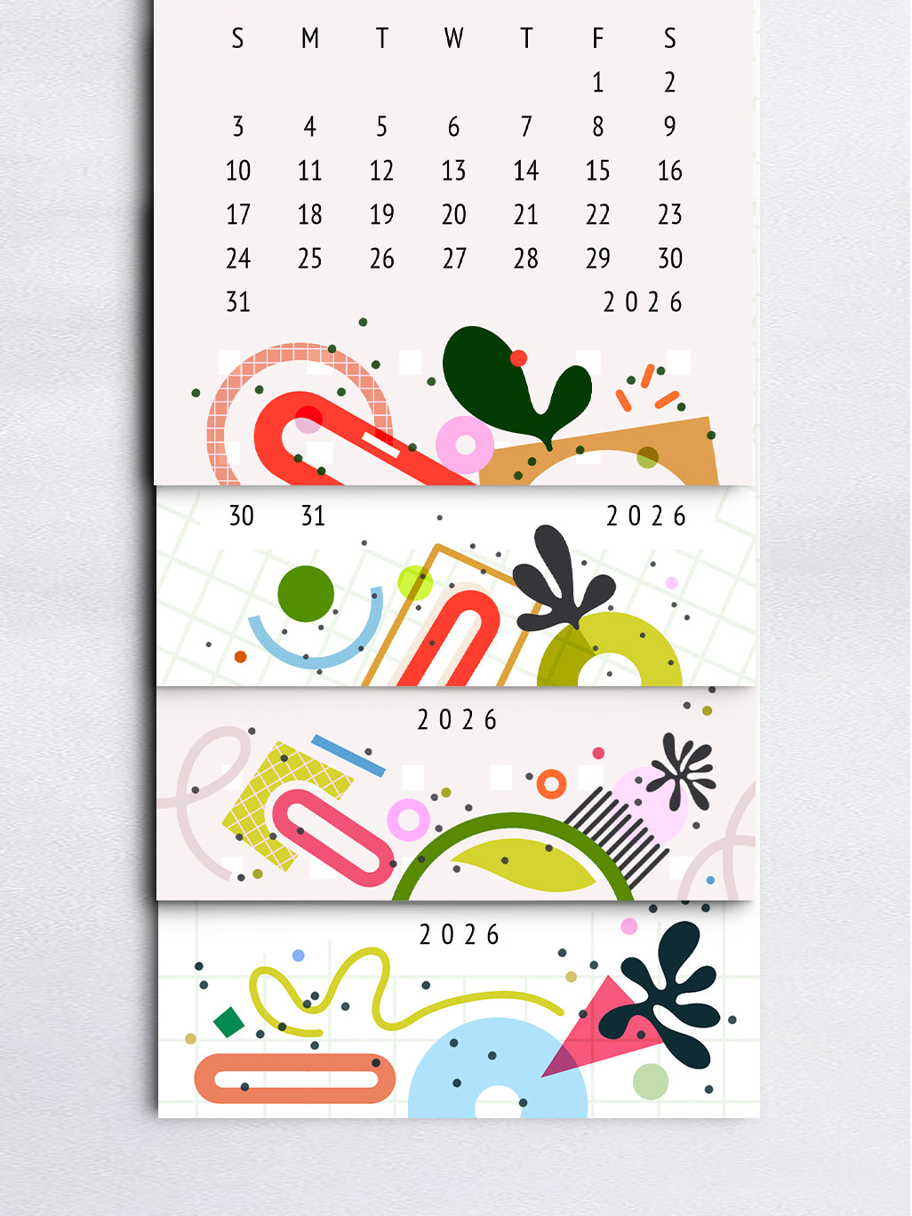 Preorder: 2026 Art Calendar – 4x10" Wire-Bound with 12 Frame-Ready Prints
