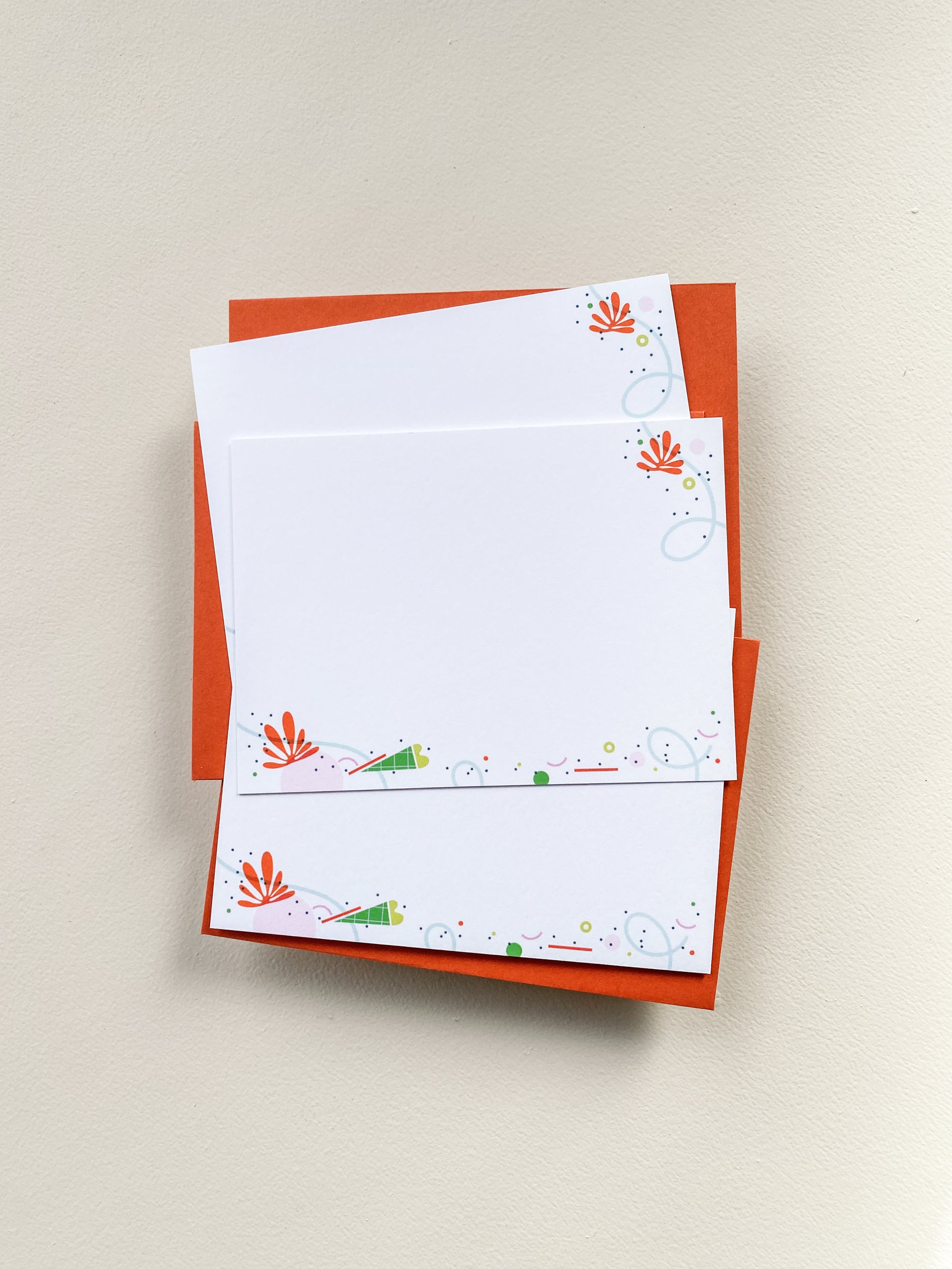Spring Vibes Flat Note Card Set – 3.5x4.875 (Set of 3)