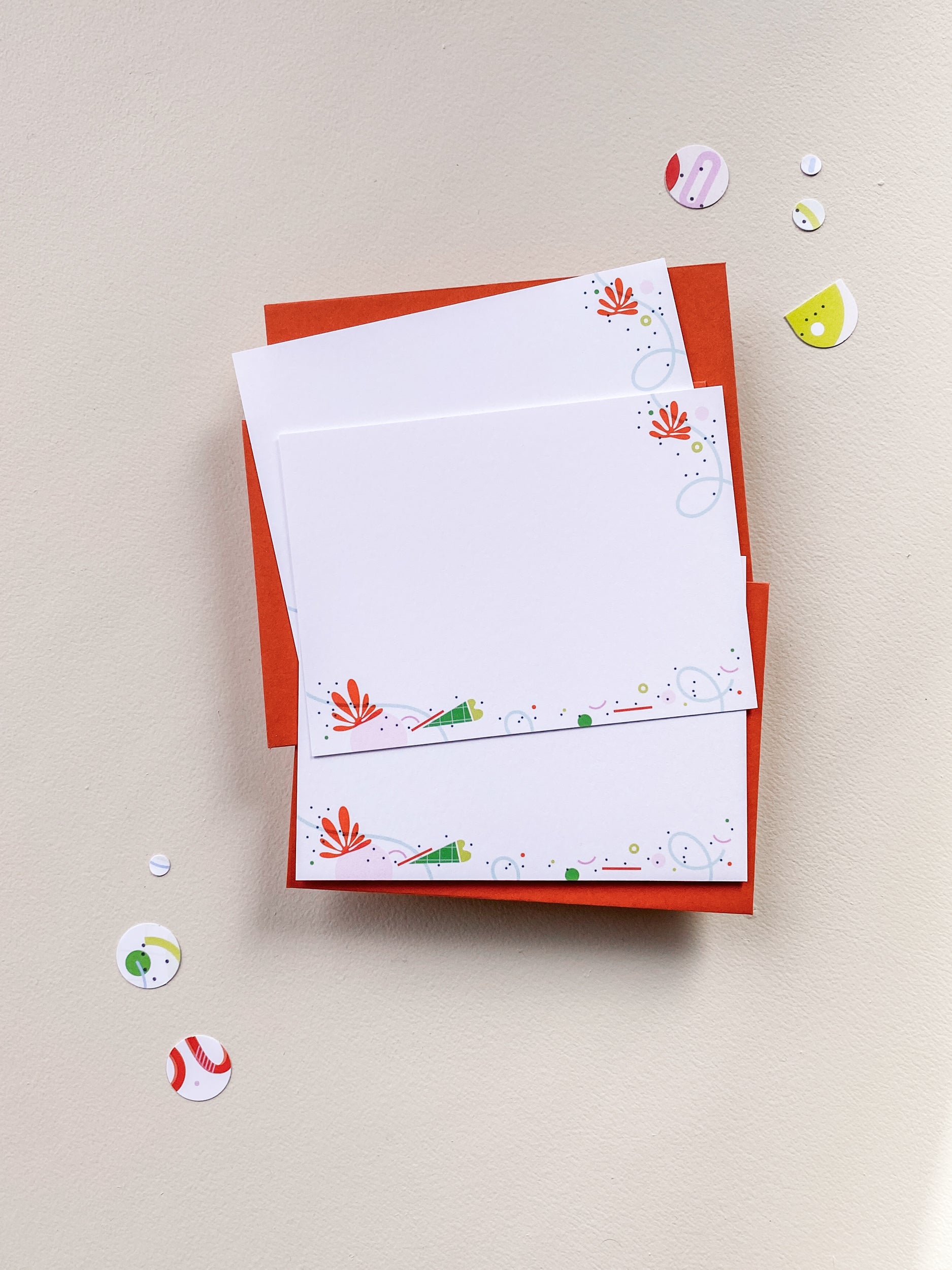 Spring Vibes Flat Note Card Set – 3.5x4.875 (Set of 3)