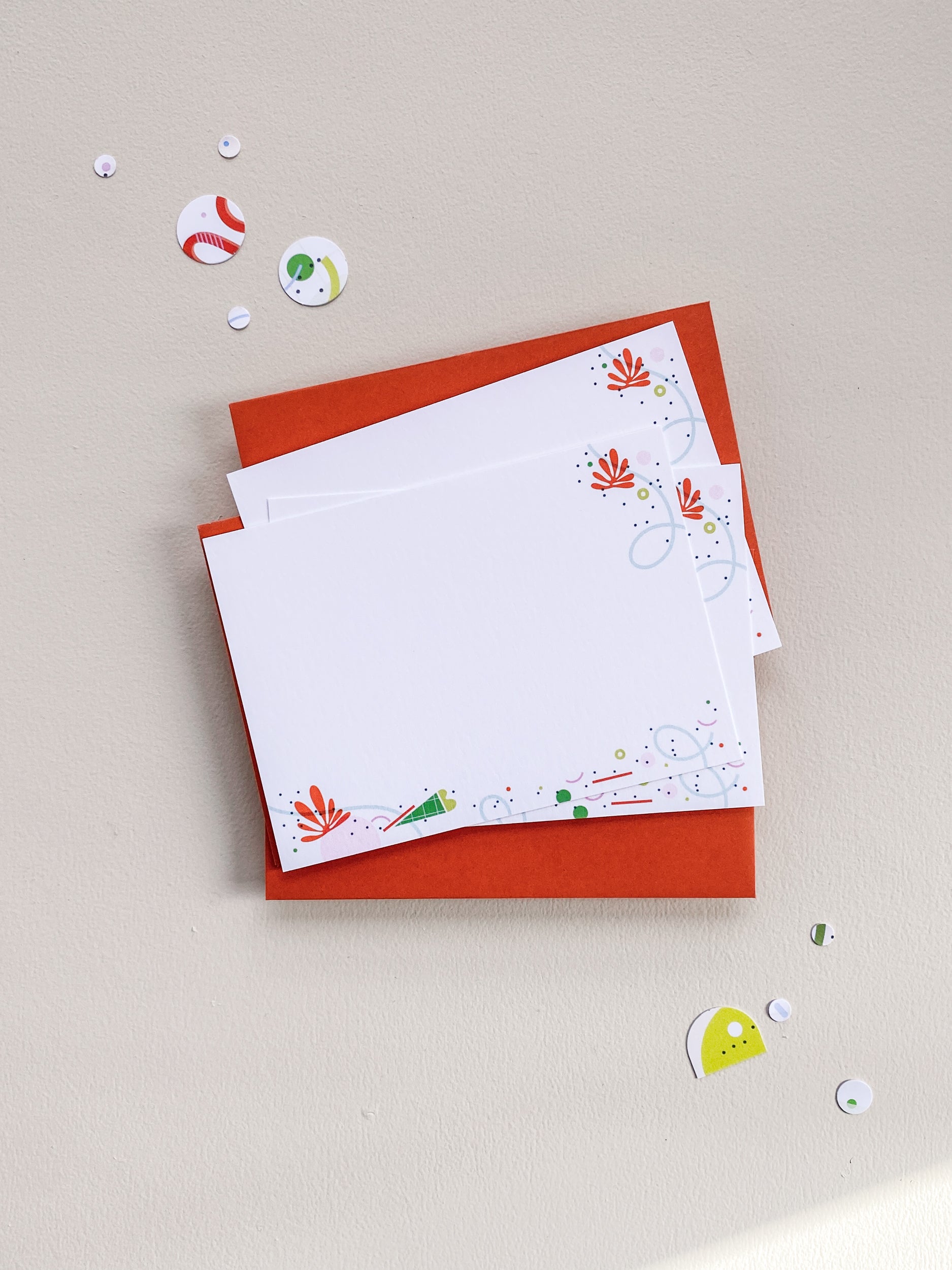 Spring Vibes Flat Note Card Set – 3.5x4.875 (Set of 3)