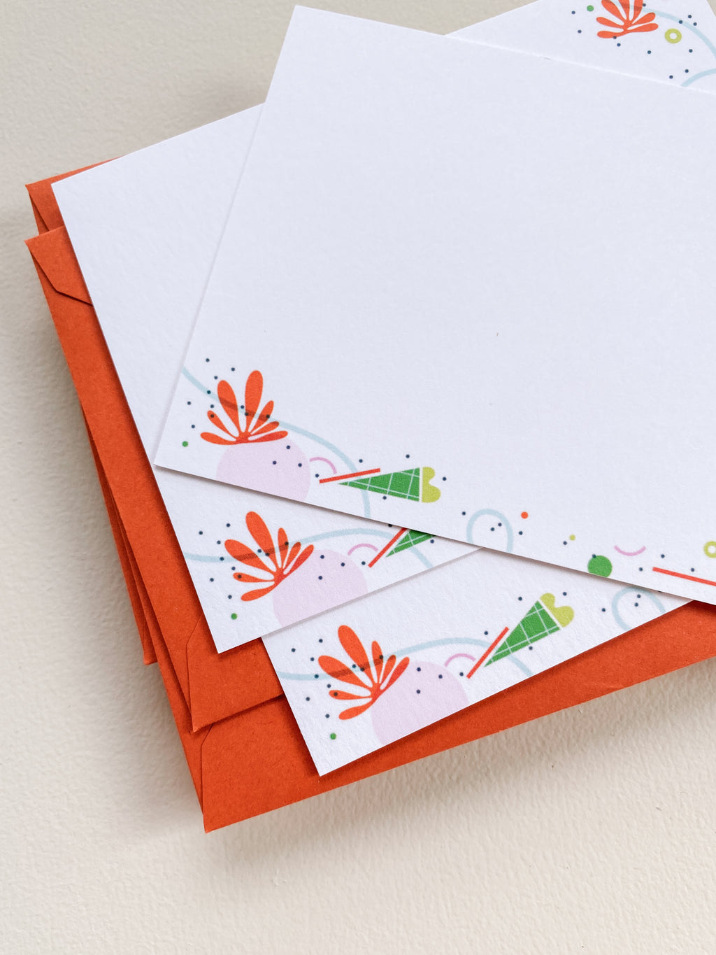 Spring Vibes Flat Note Card Set – 3.5x4.875 (Set of 3)